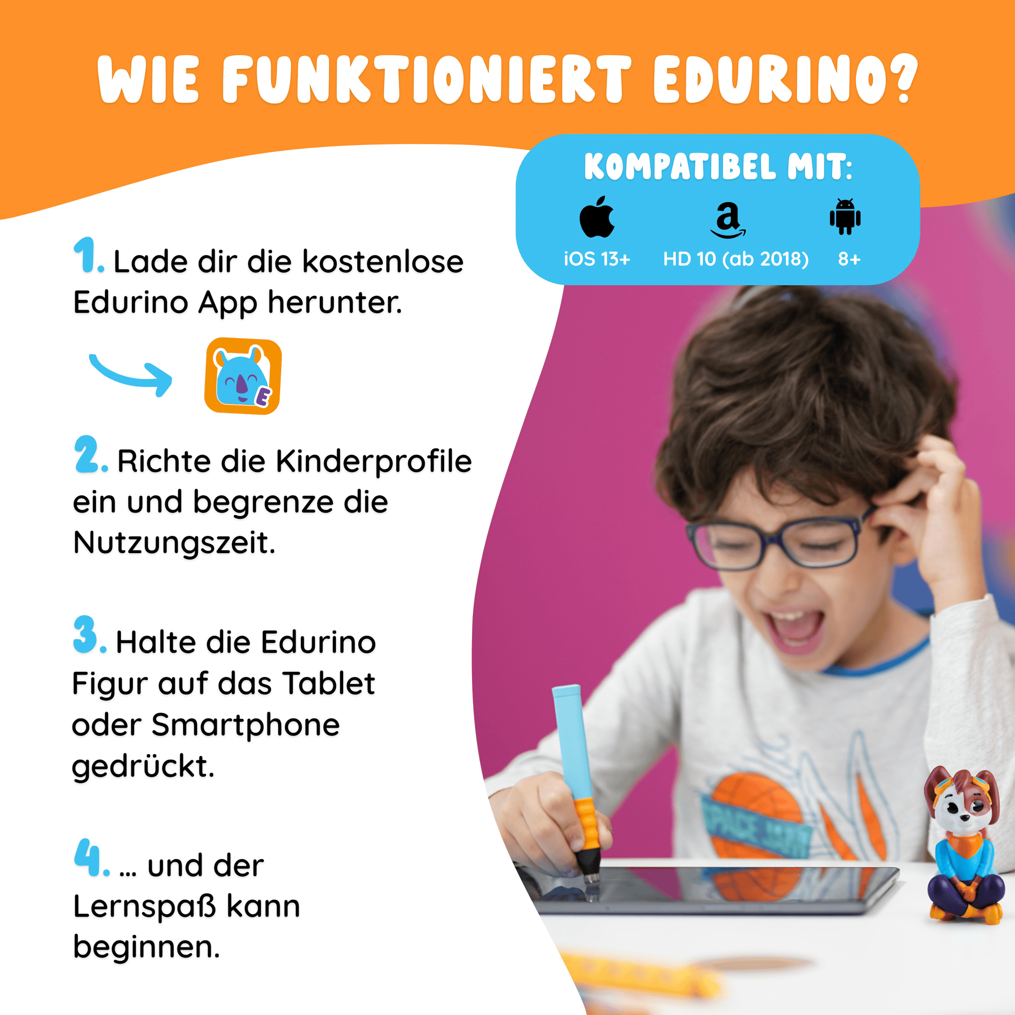 Spielfiguren, EDURINO, Braun – Besonderheit: spielerisches Lernen von Mengen und Zahlen