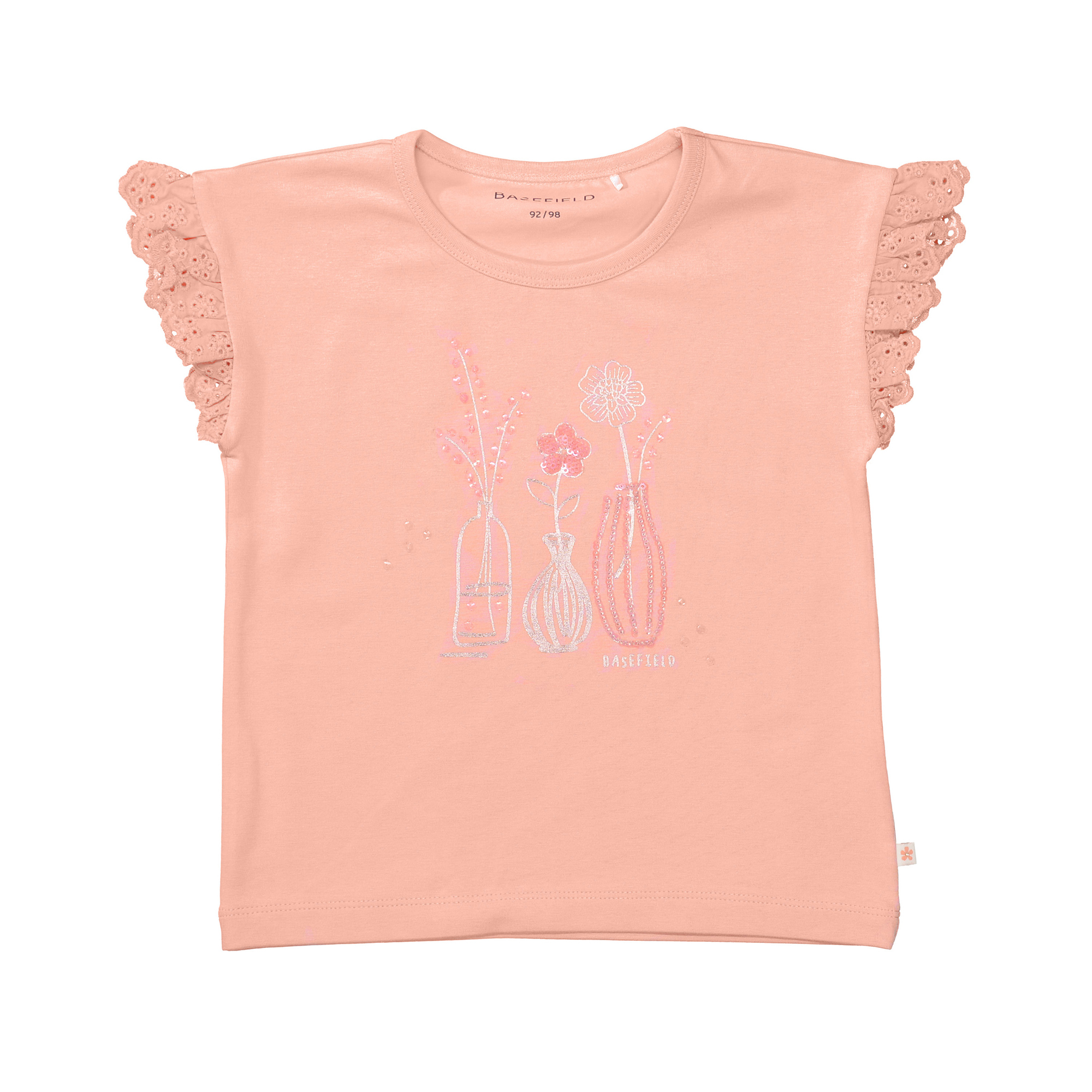 Kurzarmshirts, BASEFIELD, Pink – Produktansicht