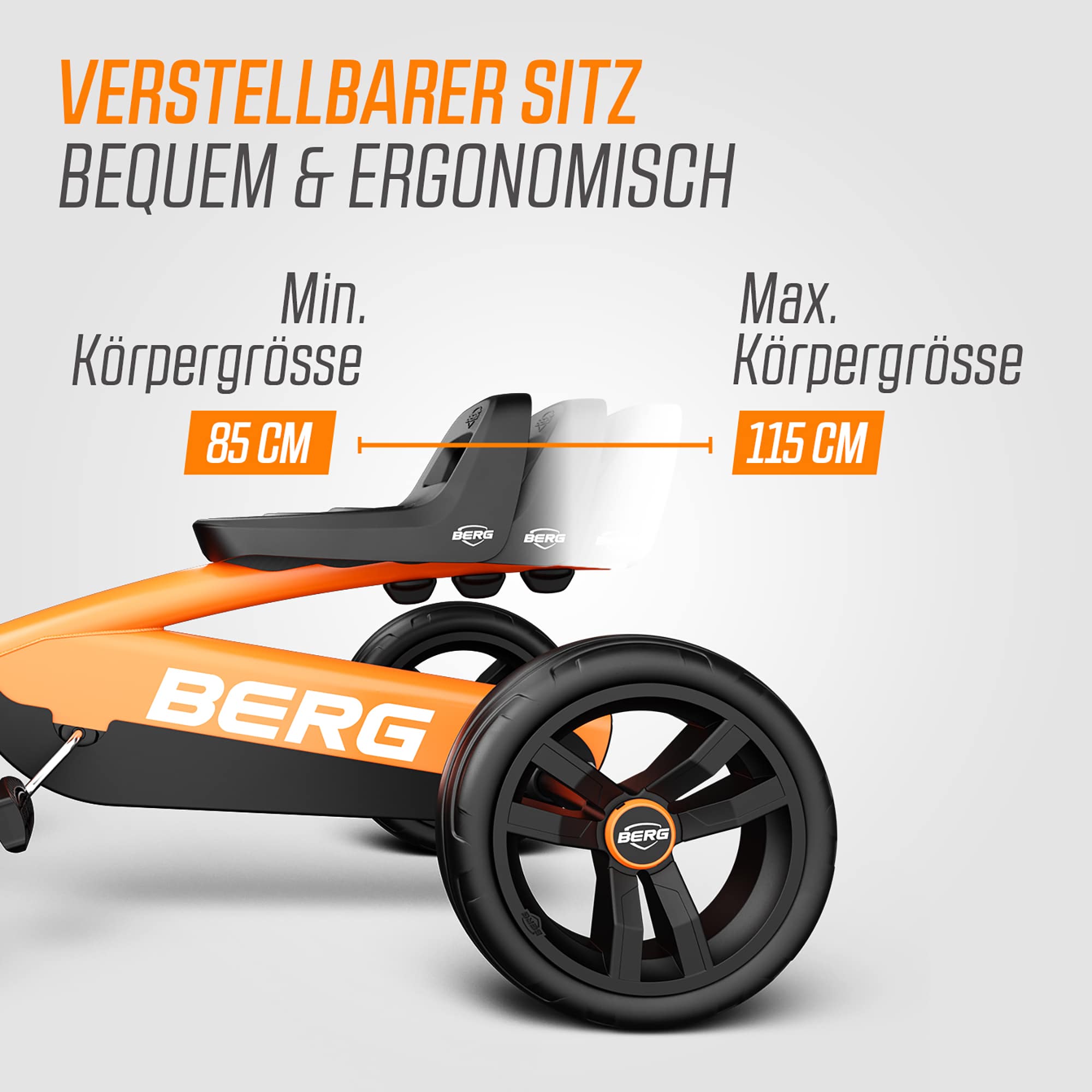 Kinderfahrzeuge, BERG, Orange – Produktansicht