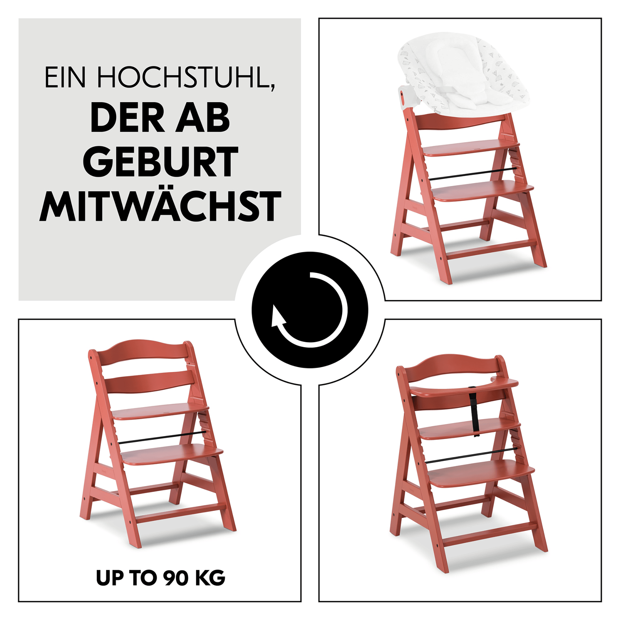 Treppenhochstühle, hauck, Braun – Produktansicht