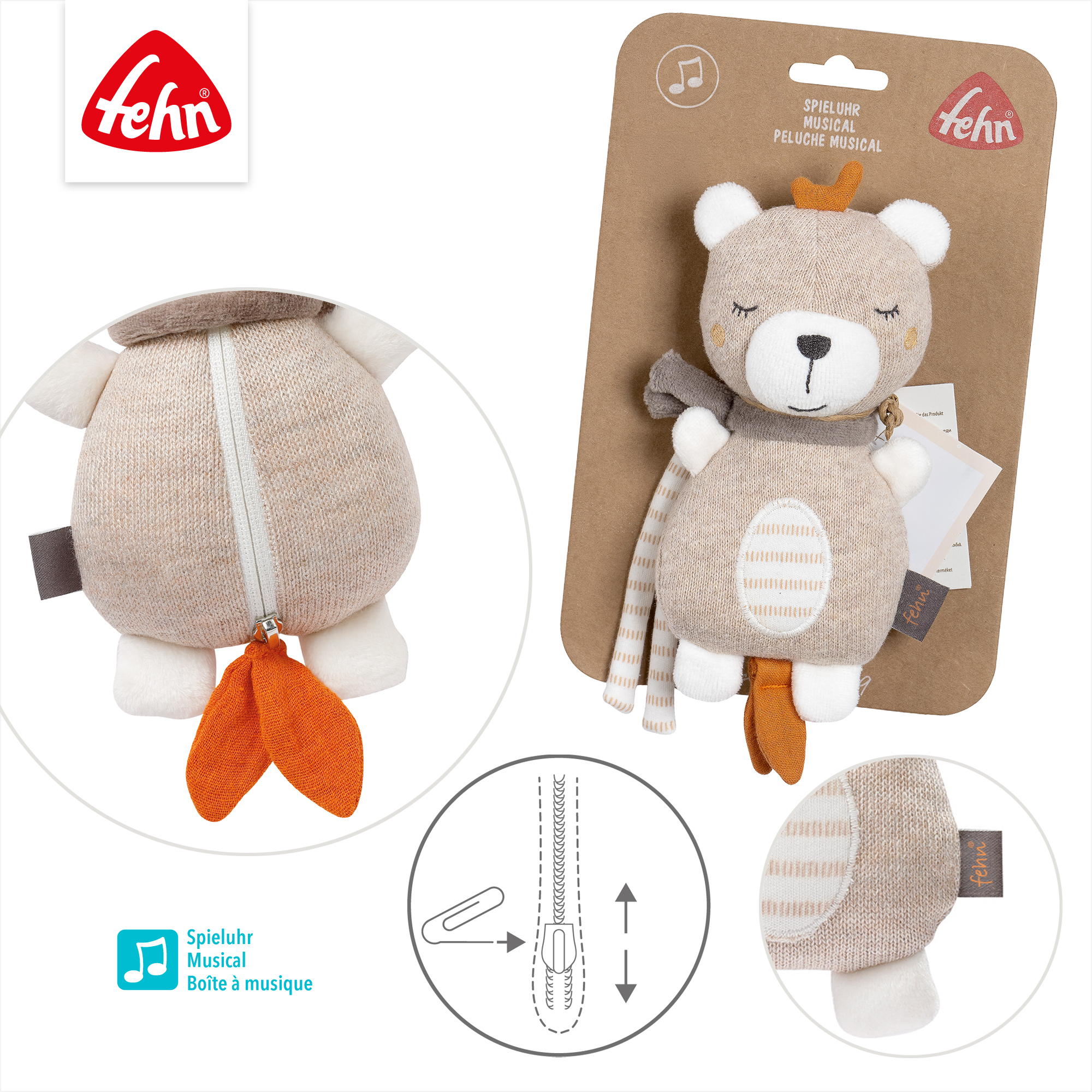 Spieluhren, fehn, Braun – Produktansicht