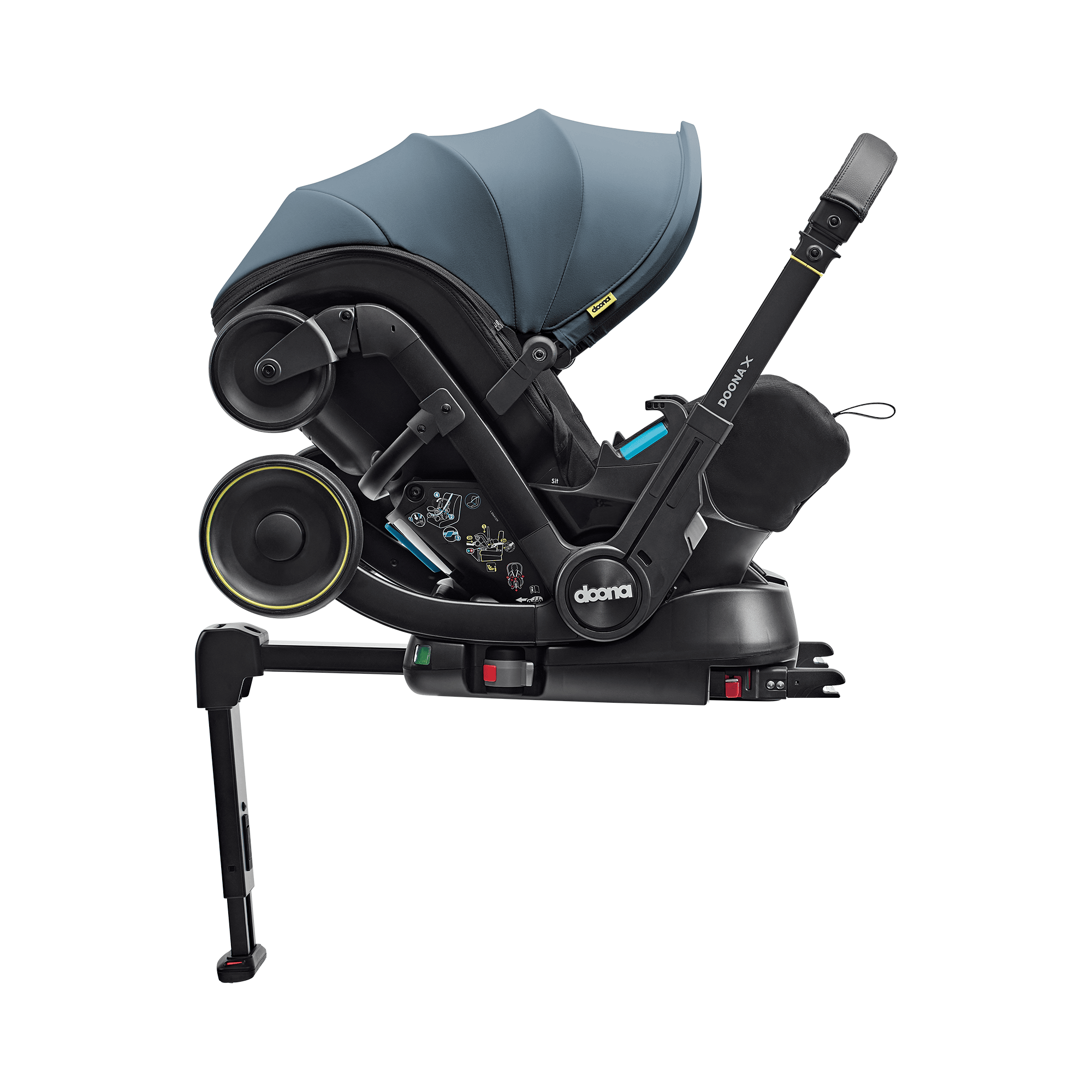 Isofix Stationen, doona, Schwarz – Besonderheit: sicheres Click-in/Click-out-System