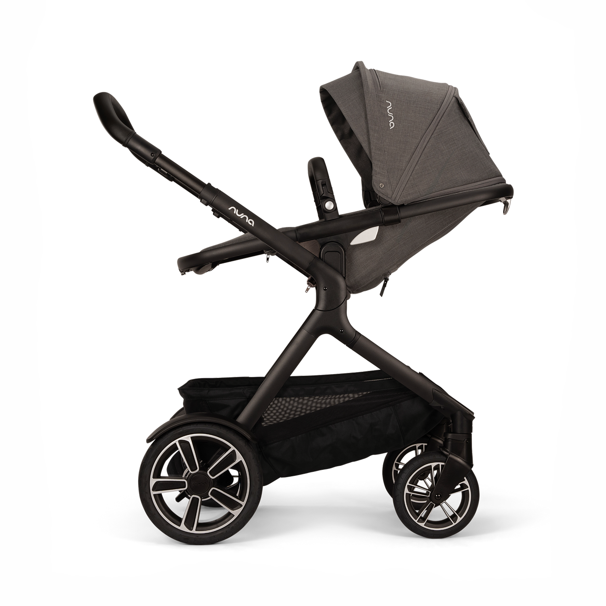 Kombi-Kinderwagen, nuna, Grau – Produktansicht