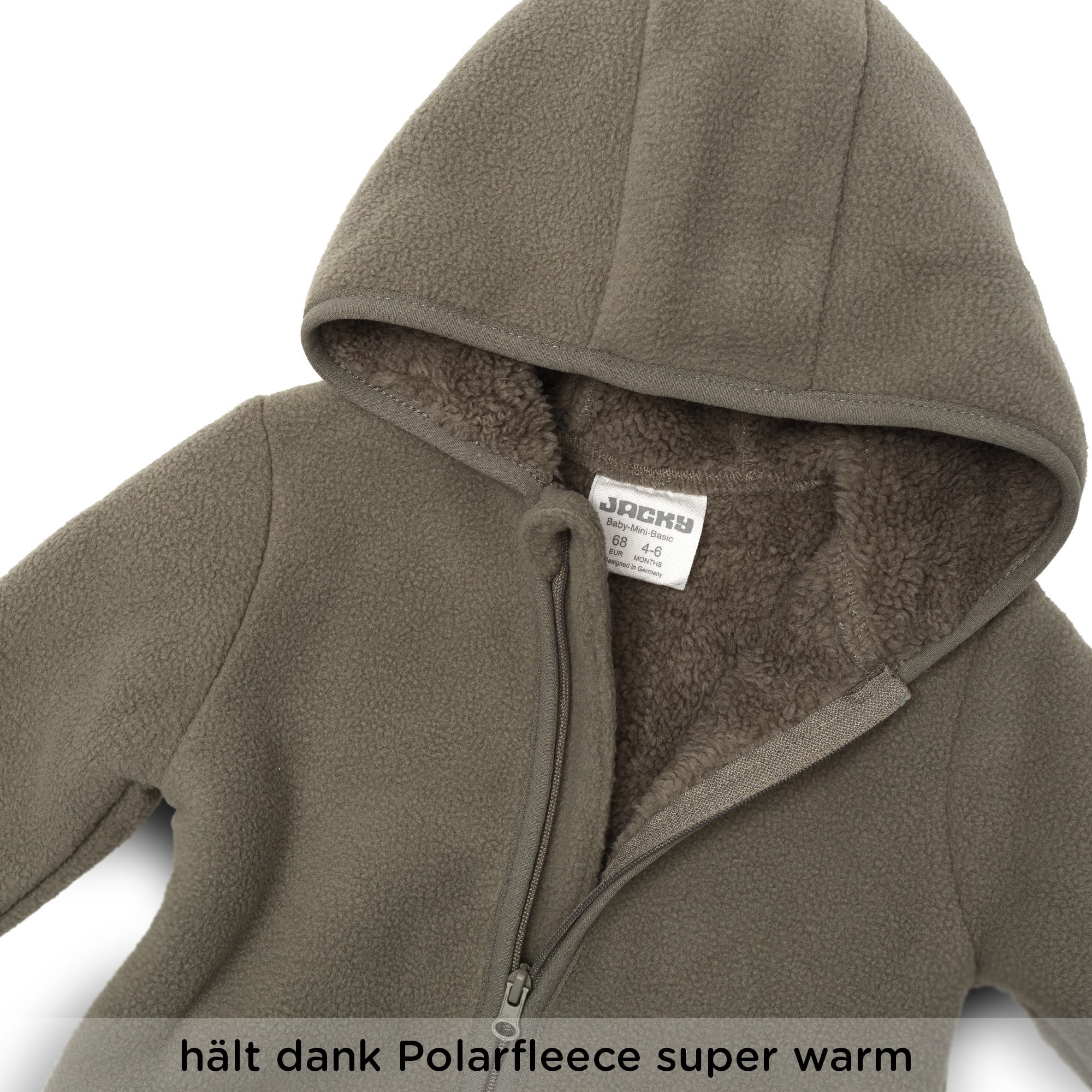 Fleece Overalls, LITTLE ONE, Grün – Produktansicht