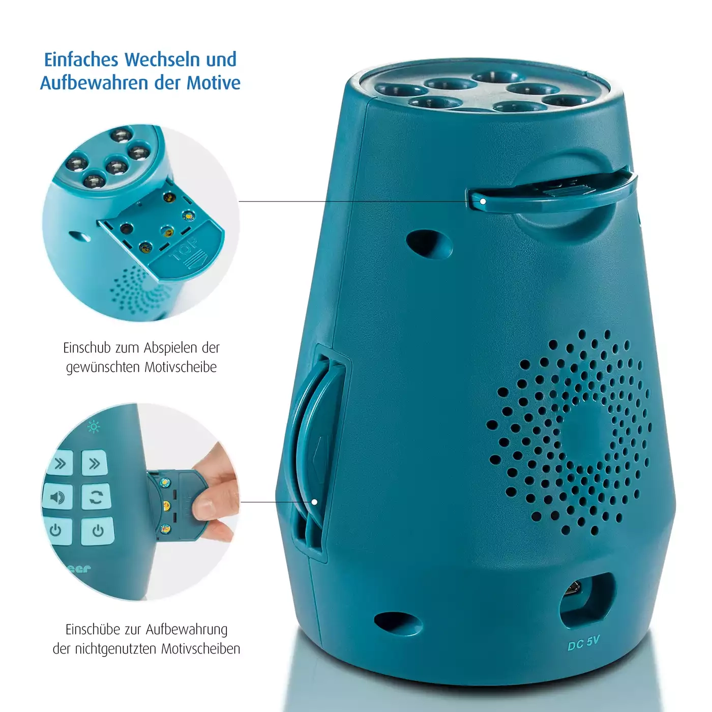 Nachtlichter, reer, Blau – Produktansicht