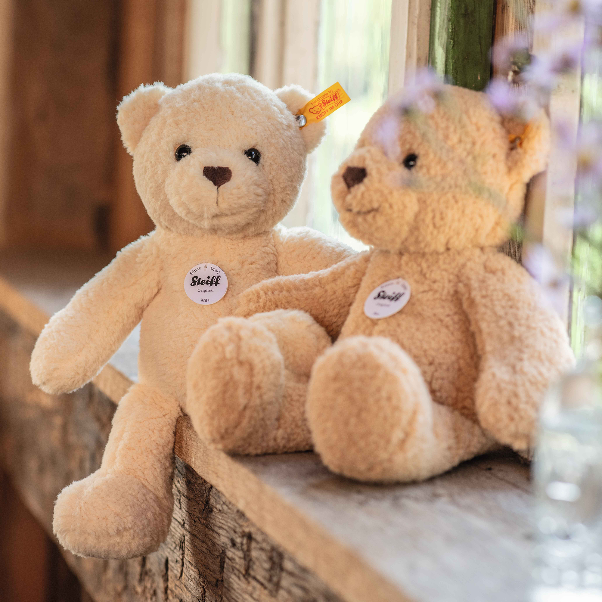 Kuscheltiere, Steiff, Beige – Besonderheit: kuschelweicher Plüsch