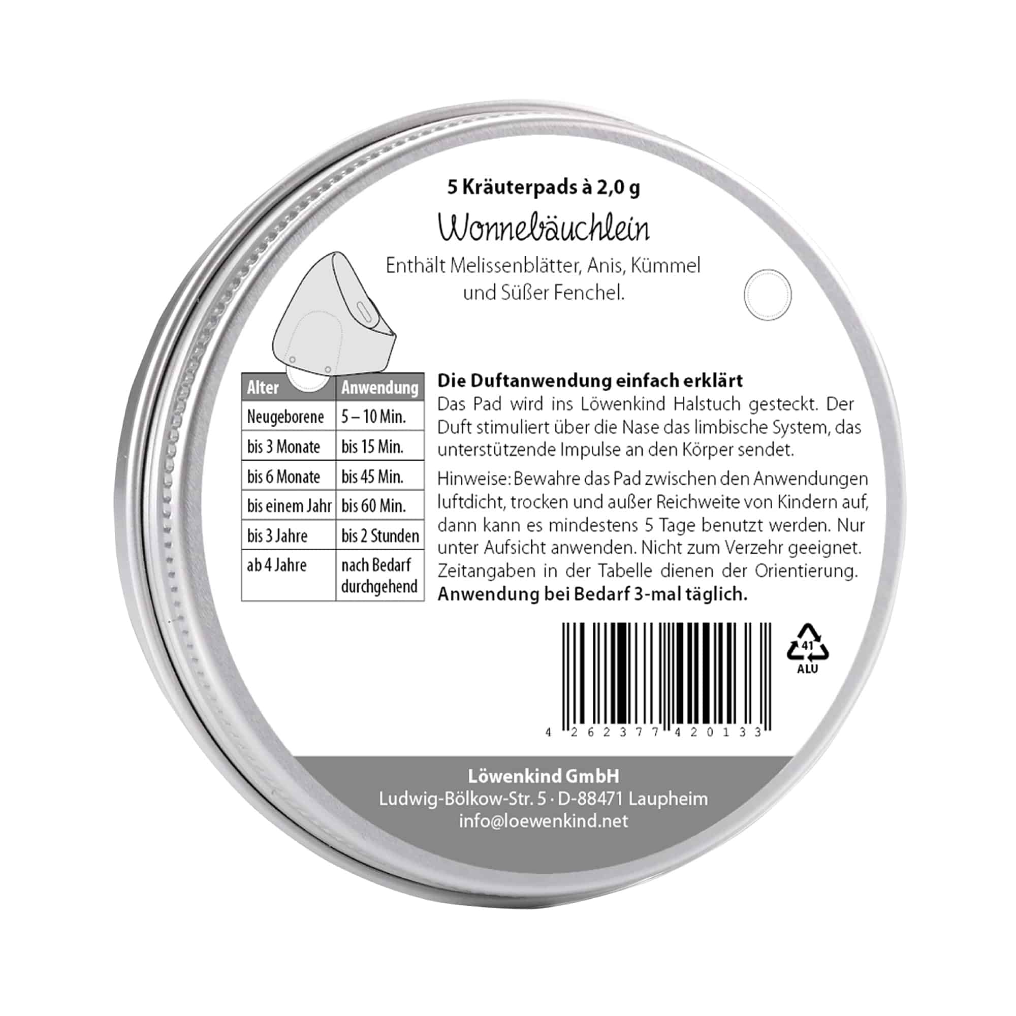 Hausapotheke, Löwenkind, Mehrfarbig – Besonderheit: enthält 5 wiederverwendbare Kräuterpads