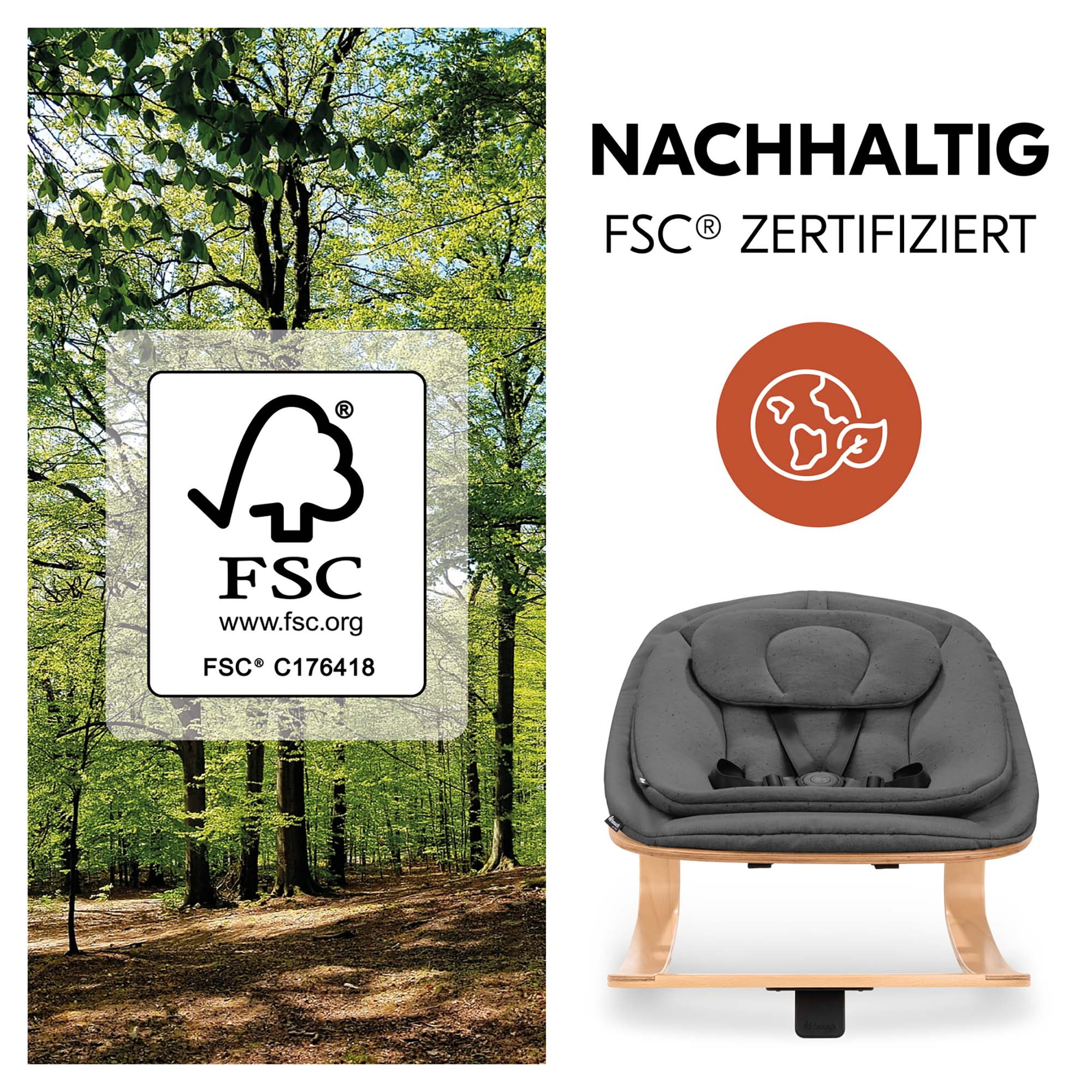 Treppenhochstühle, hauck, Grau – Produktansicht