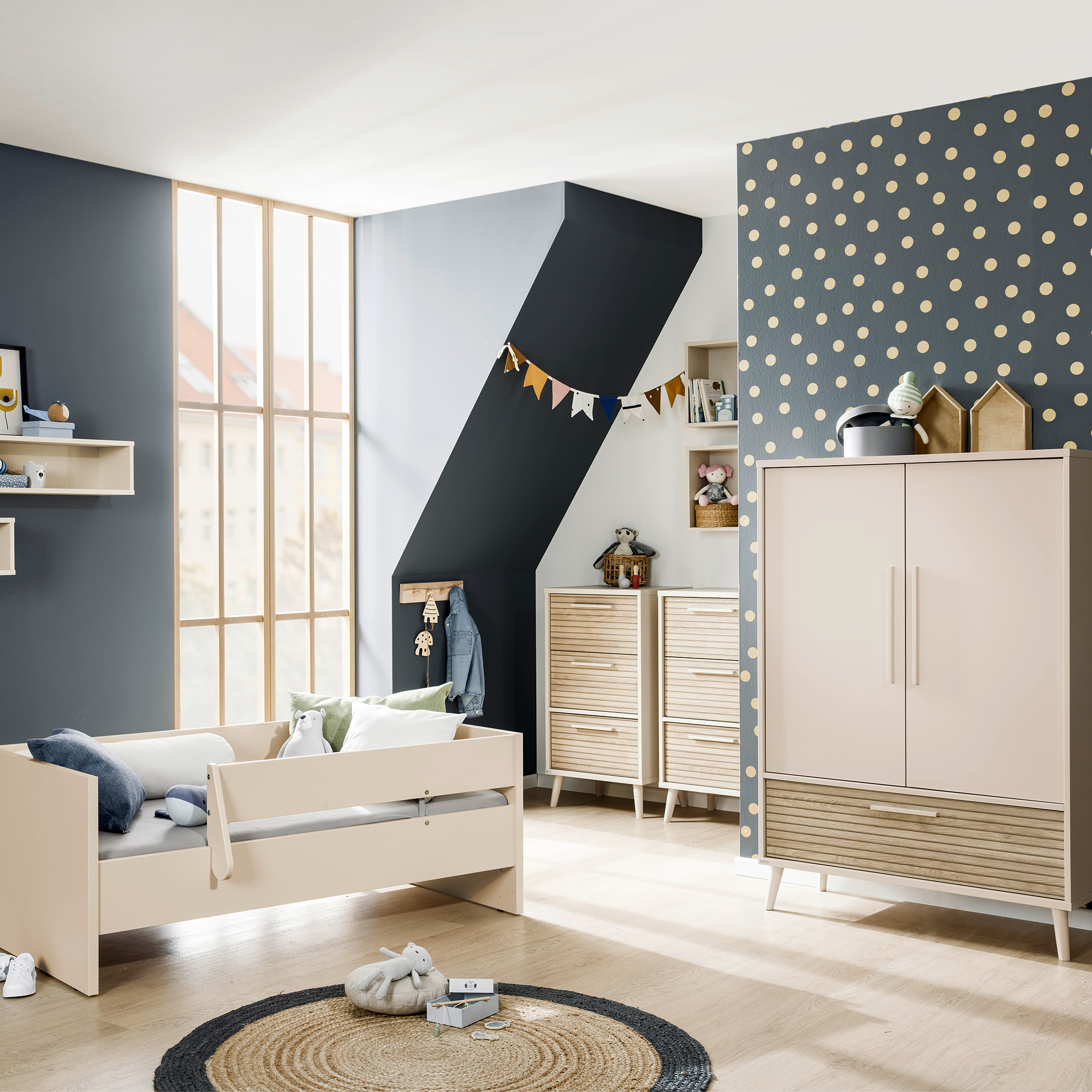 Gitterbetten, PAIDI, Beige – Besonderheit: Liegefläche ca. 140 x 70 cm