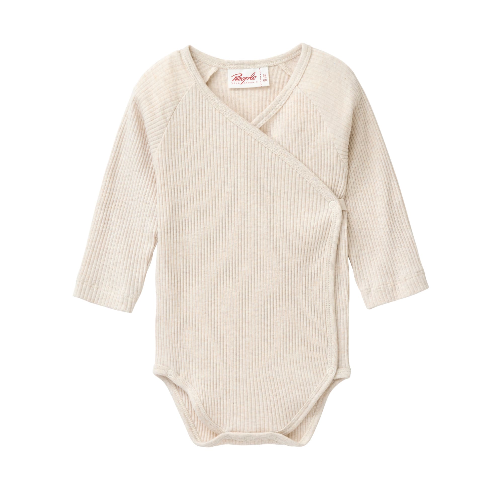 Wickelbodys, People Wear Organic, Beige – Besonderheit: aus 95% Baumwolle
