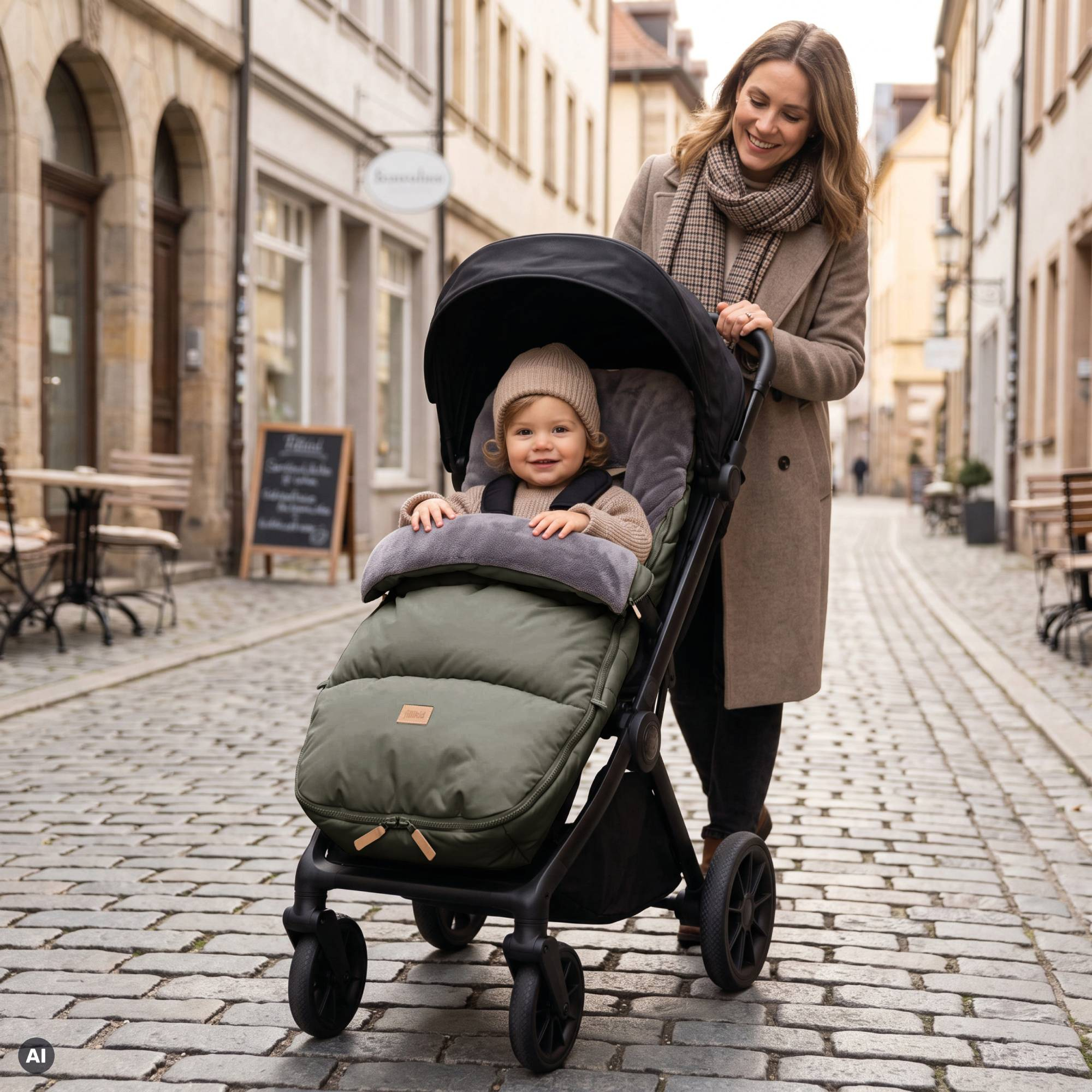 Fußsäcke & Decken, LITTLE ONE, Grün – Produktansicht
