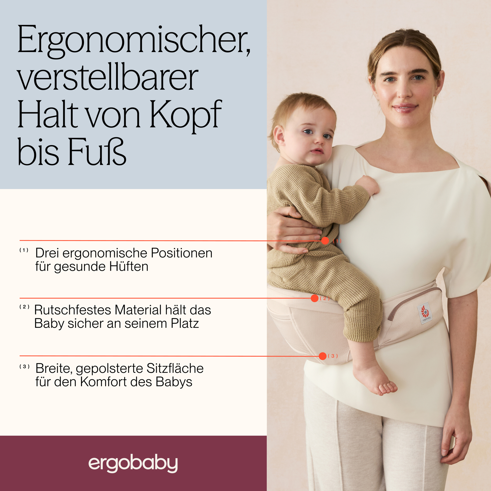 Hüfttragen, ERGObaby, Schwarz – Produktansicht