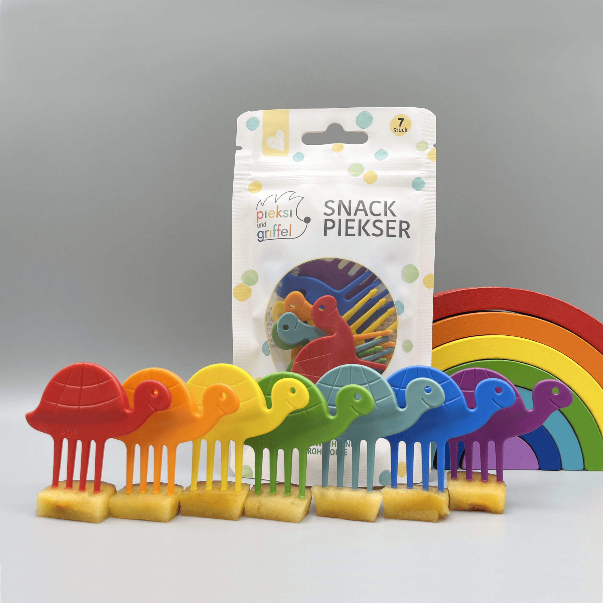 Besteck & Geschirr, Pieksi&Griffel, Mehrfarbig – Produktansicht