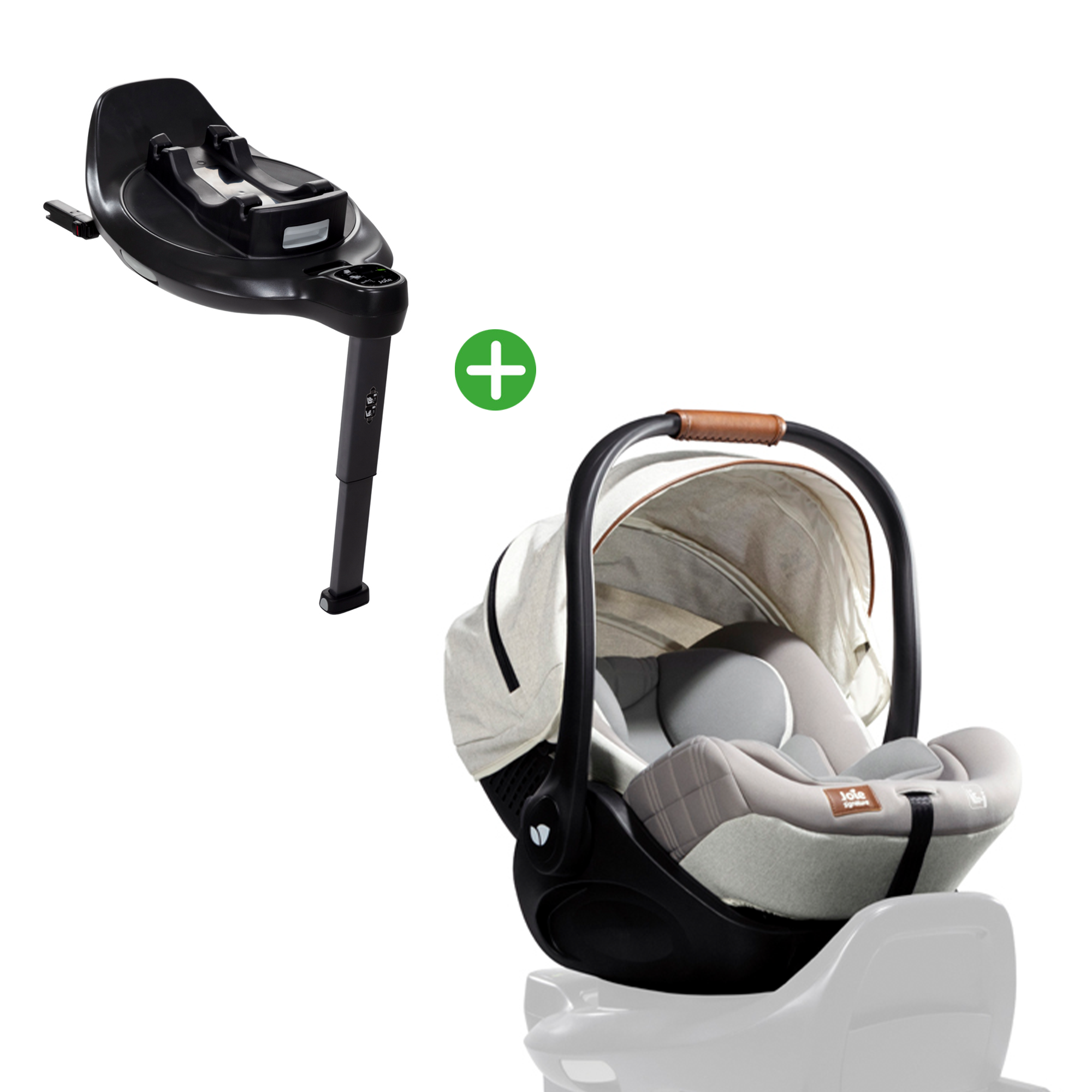 Babyschalen 0-13 kg, Gruppe 0+, Joie signature, Grau – Besonderheit: Set besteht aus Babyschale und Basisstation