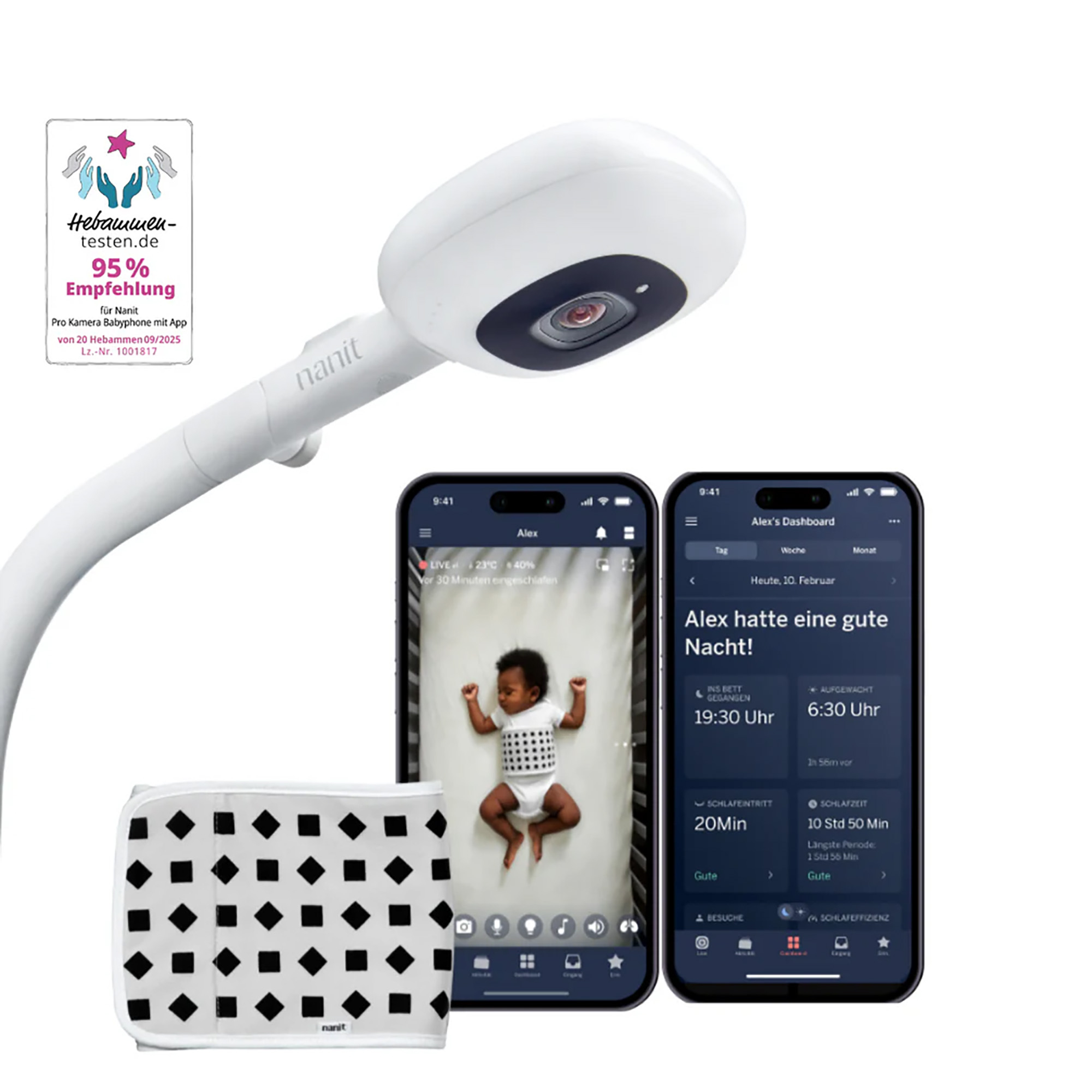 Babyphone, Nanit, Weiß – Produktansicht