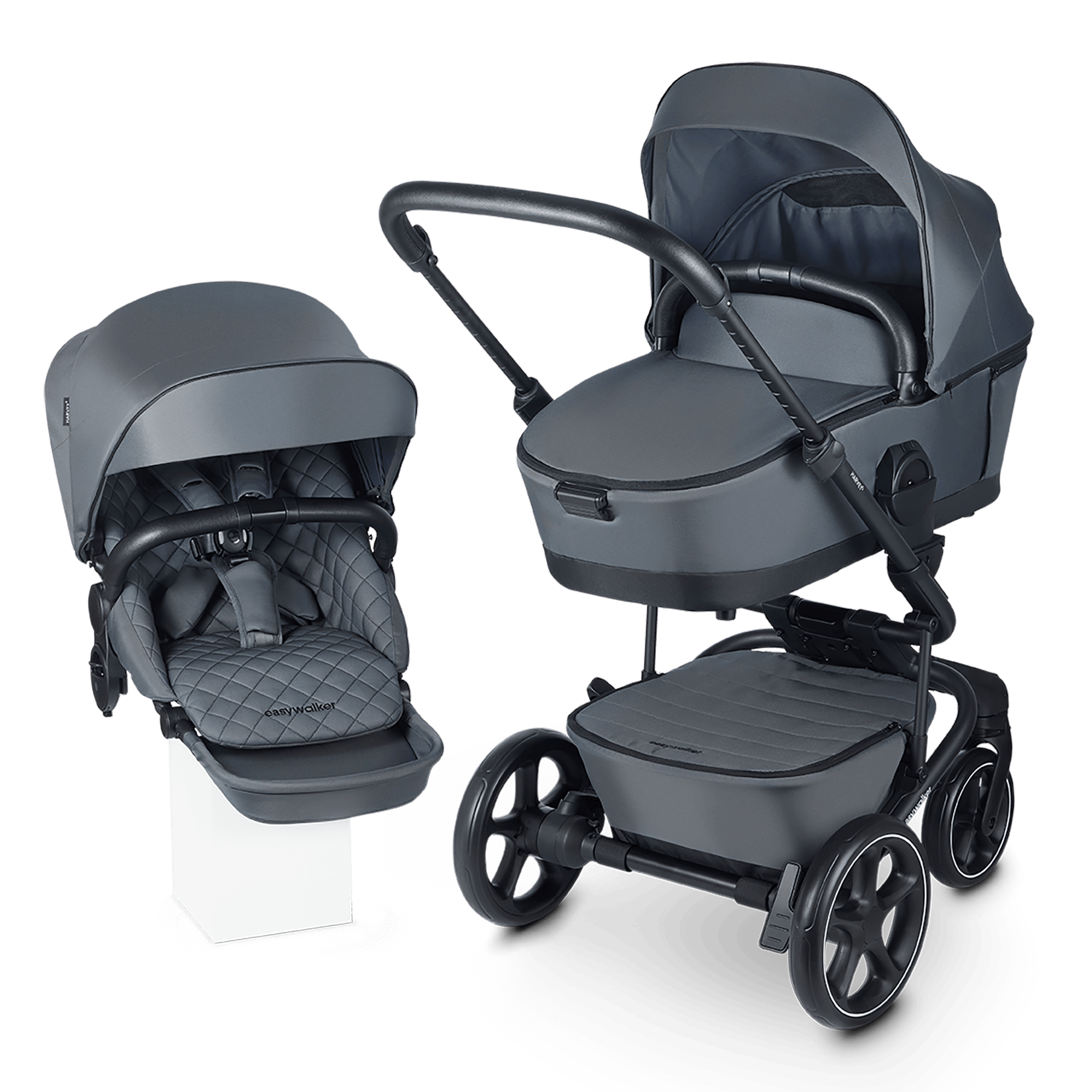 Kombi-Kinderwagen, easywalker, Grau – Produktansicht