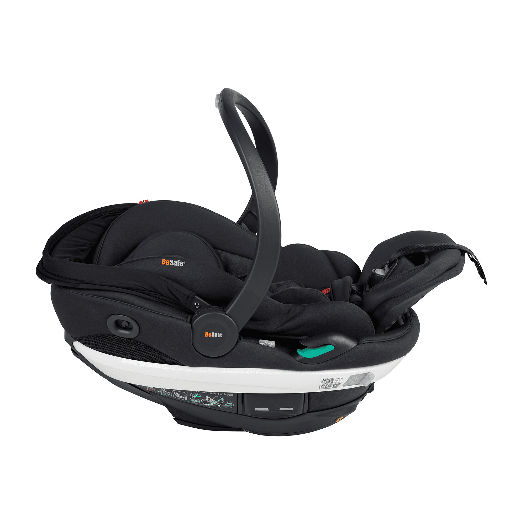 Babyschalen 0-13 kg, Gruppe 0+, BeSafe, Schwarz – Produktansicht