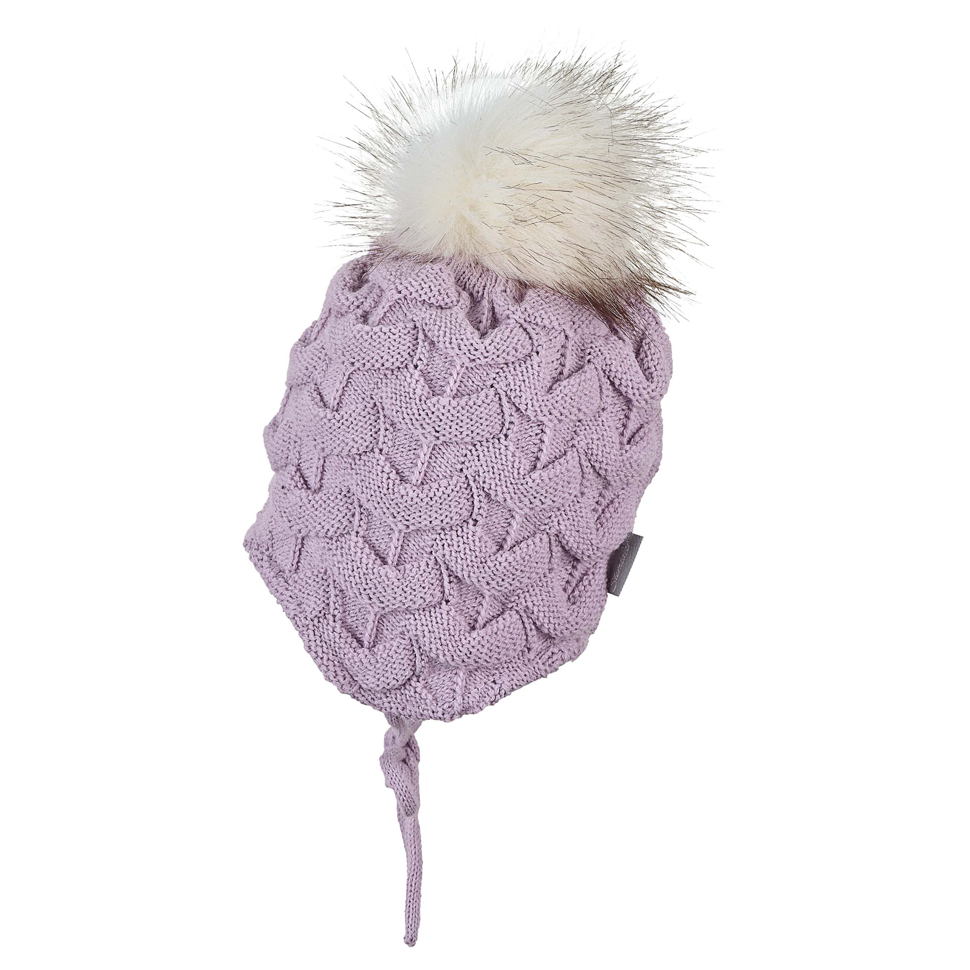 Wintermützen, Sterntaler, Lila – Besonderheit: mit praktischen Bindebändern