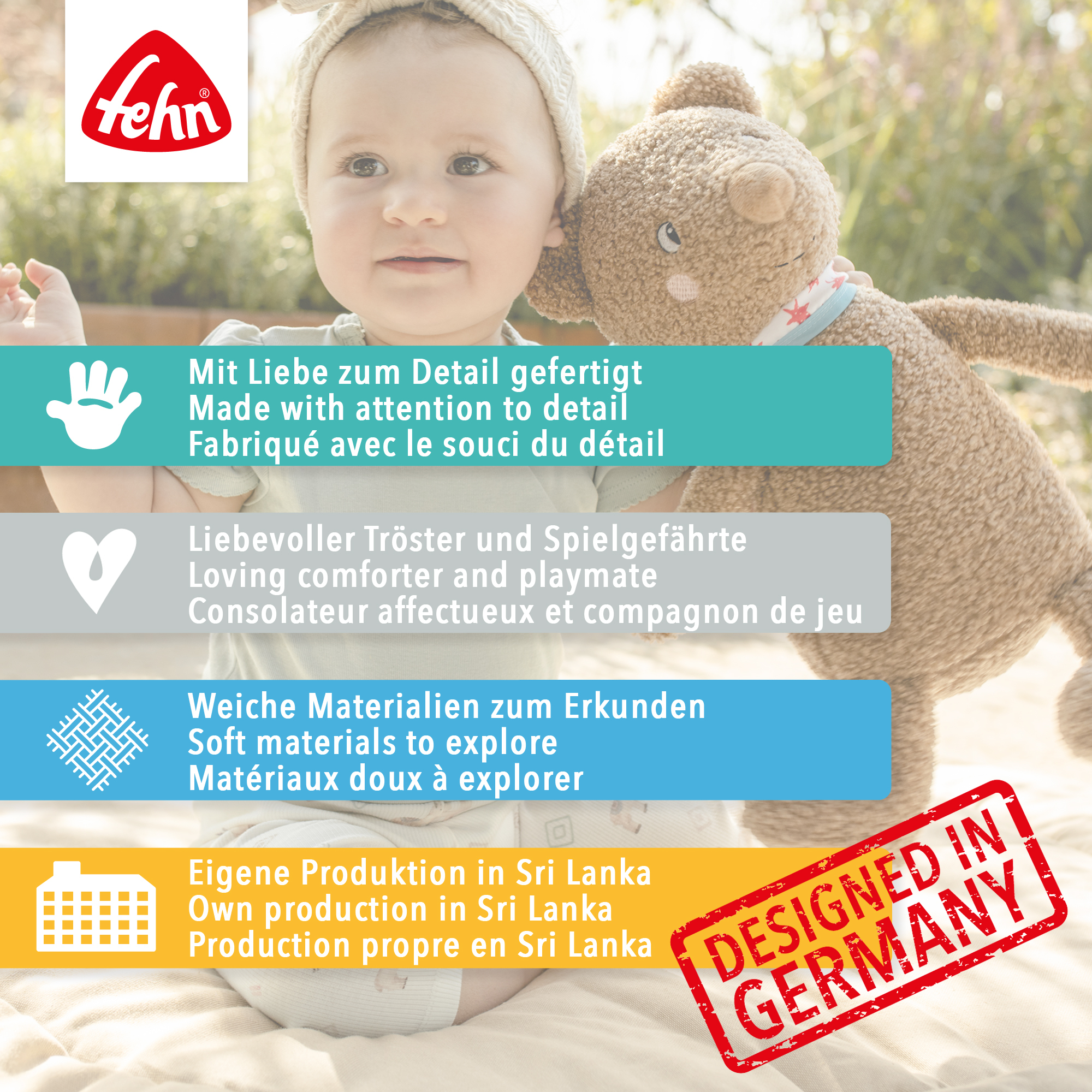 Kuscheltiere, fehn, Grau – Produktansicht