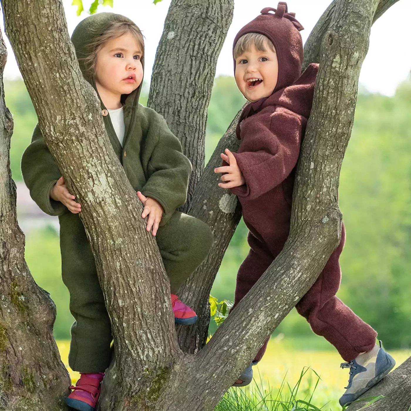 Wollwalk Overalls, ENGEL, Braun – Besonderheit: aus 100% Merinoschurwolle
