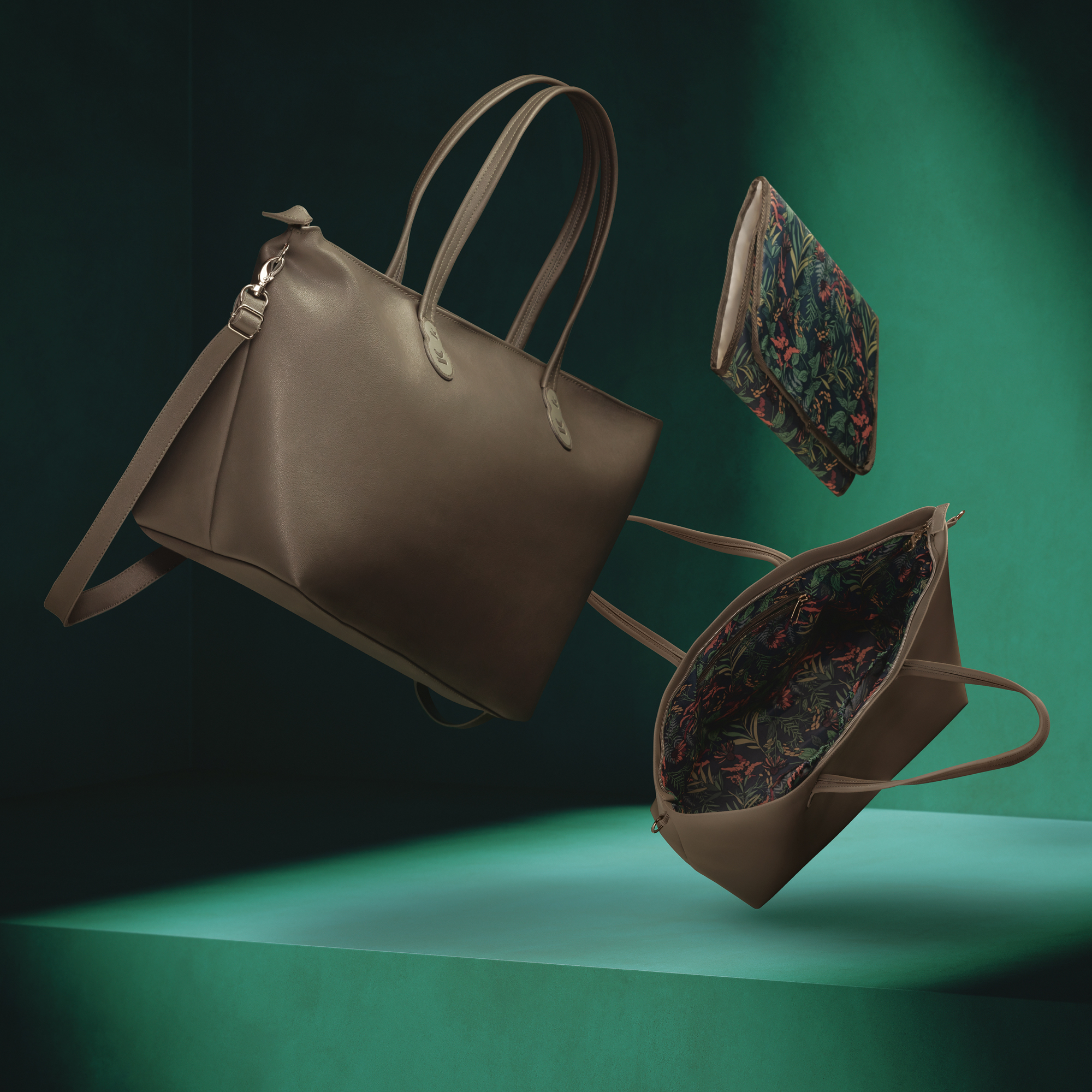 Produkte, Kinderkraft, Grau – Besonderheit: geräumige Shopper-Tasche inkl. Wickelunterlage von Kinderkraft