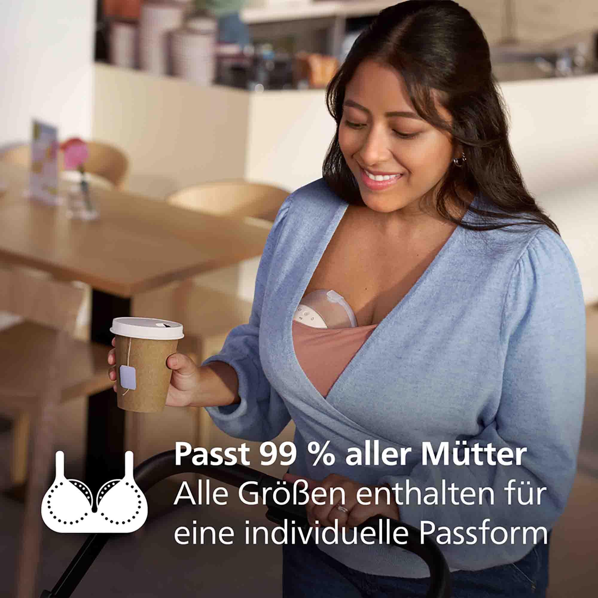 Hands Free Milchpumpen, PHILIPS AVENT, Weiß – Produktansicht
