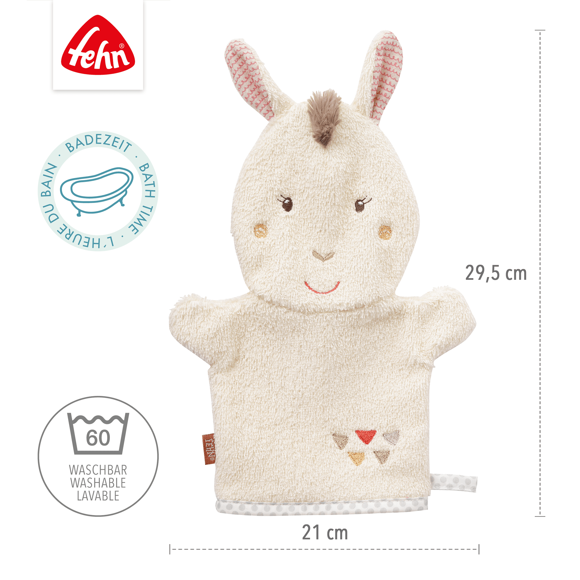 Waschlappen, fehn, Beige – Produktansicht