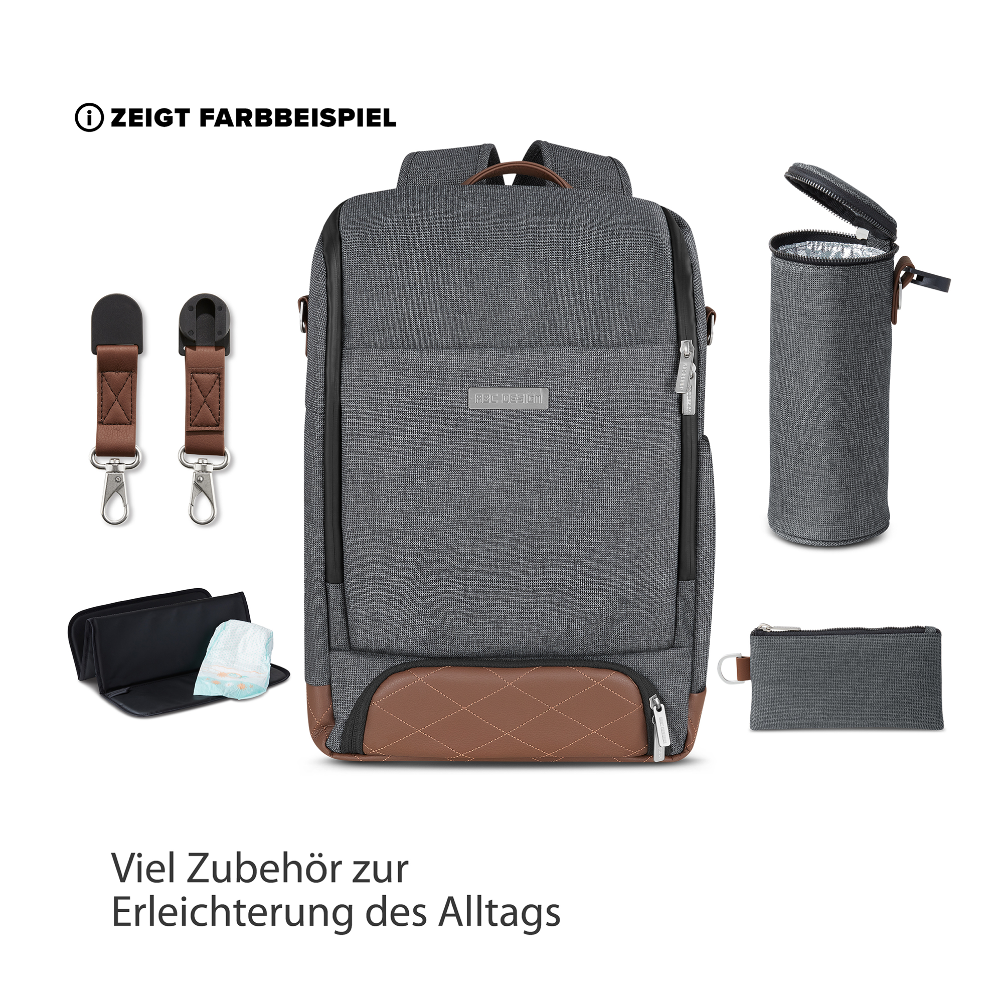 Wickelrucksäcke, ABC DESIGN, Grün – Produktansicht