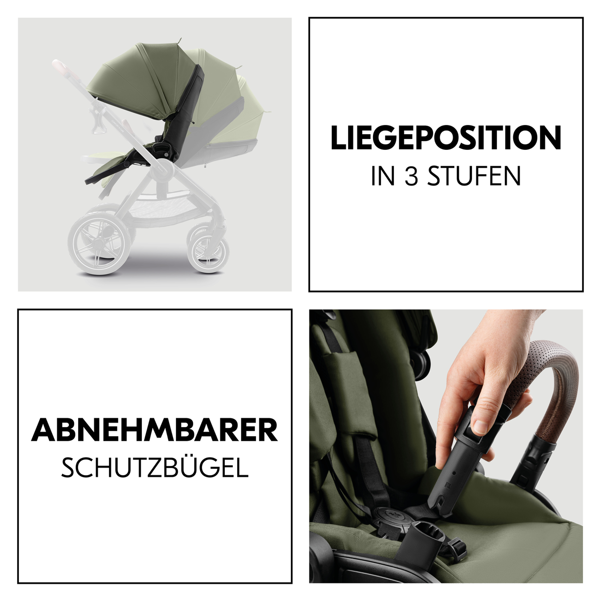 Kombi-Kinderwagen, hauck, Grün – Produktansicht