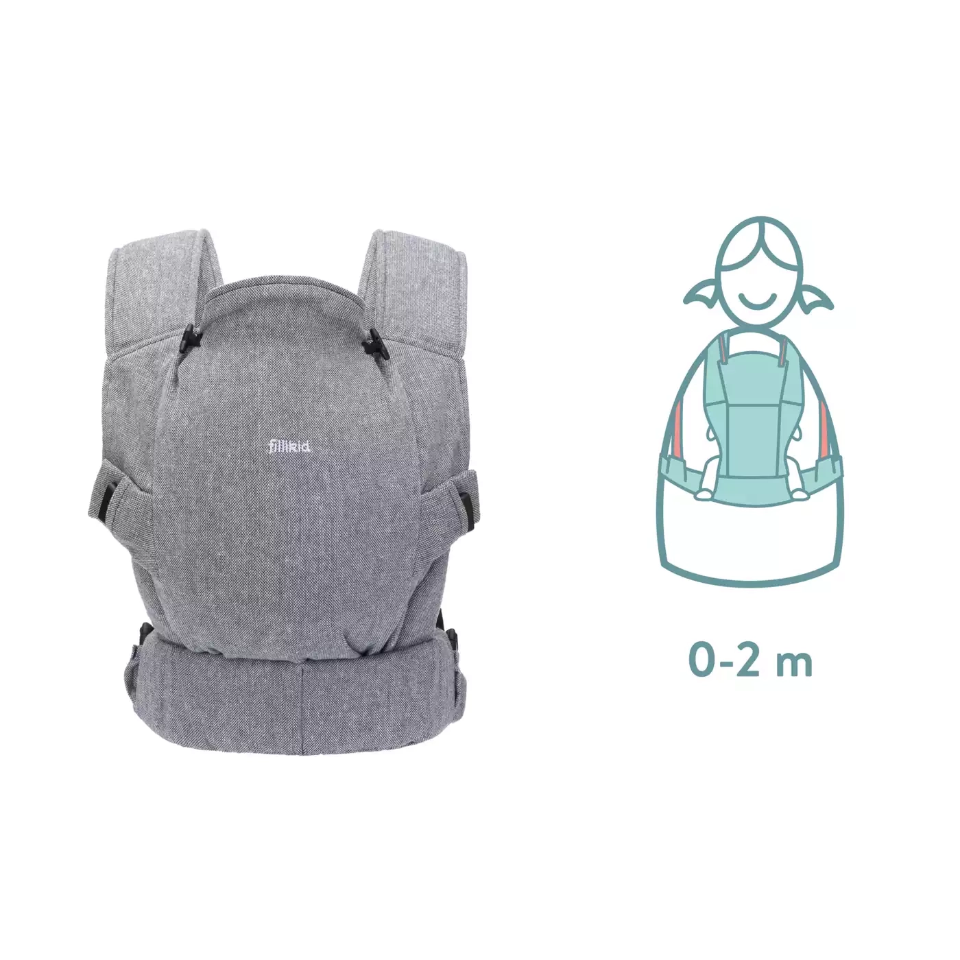 Babytragen, fillikid, Blau – Produktansicht
