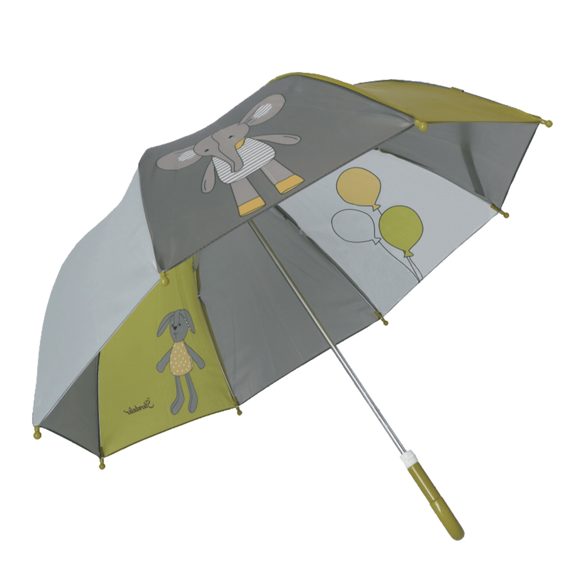 Kinderregenschirme, Sterntaler, Grün – Besonderheit: schützt dein Kind bei schlechtem Wetter