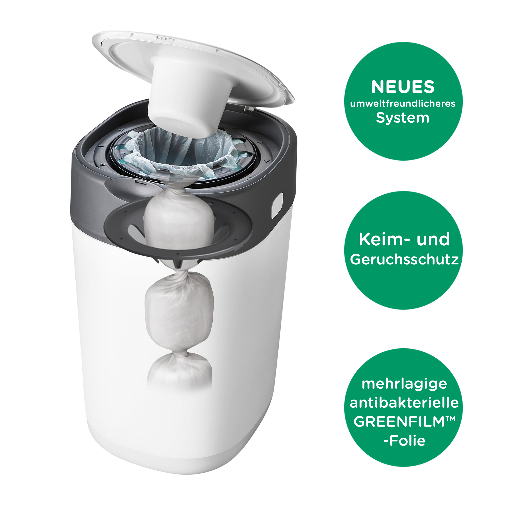 Windeleimer, tommee tippee, Weiß – Produktansicht