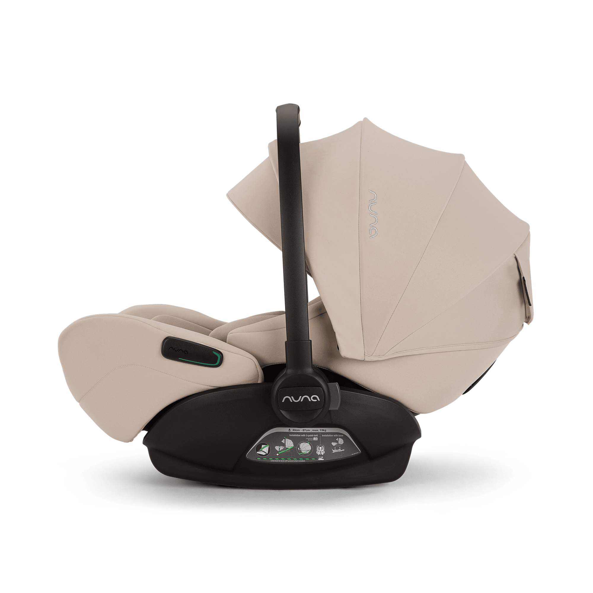 Babyschalen 0-13 kg, Gruppe 0+, nuna, Beige – Produktansicht