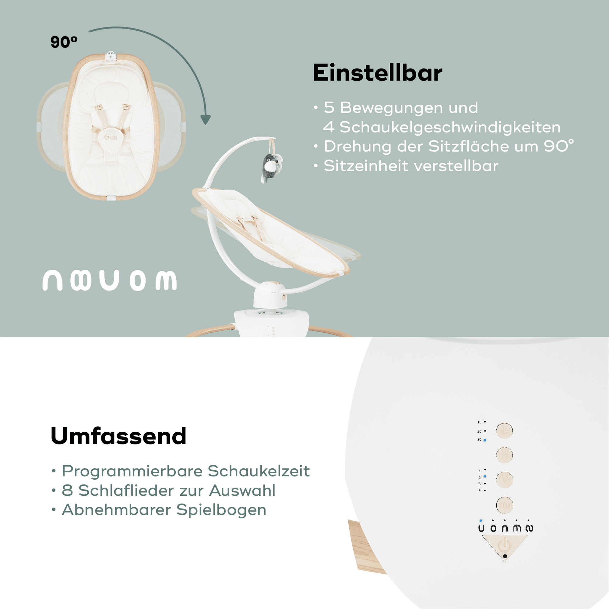 Schaukeln, babymoov, Beige – Produktansicht