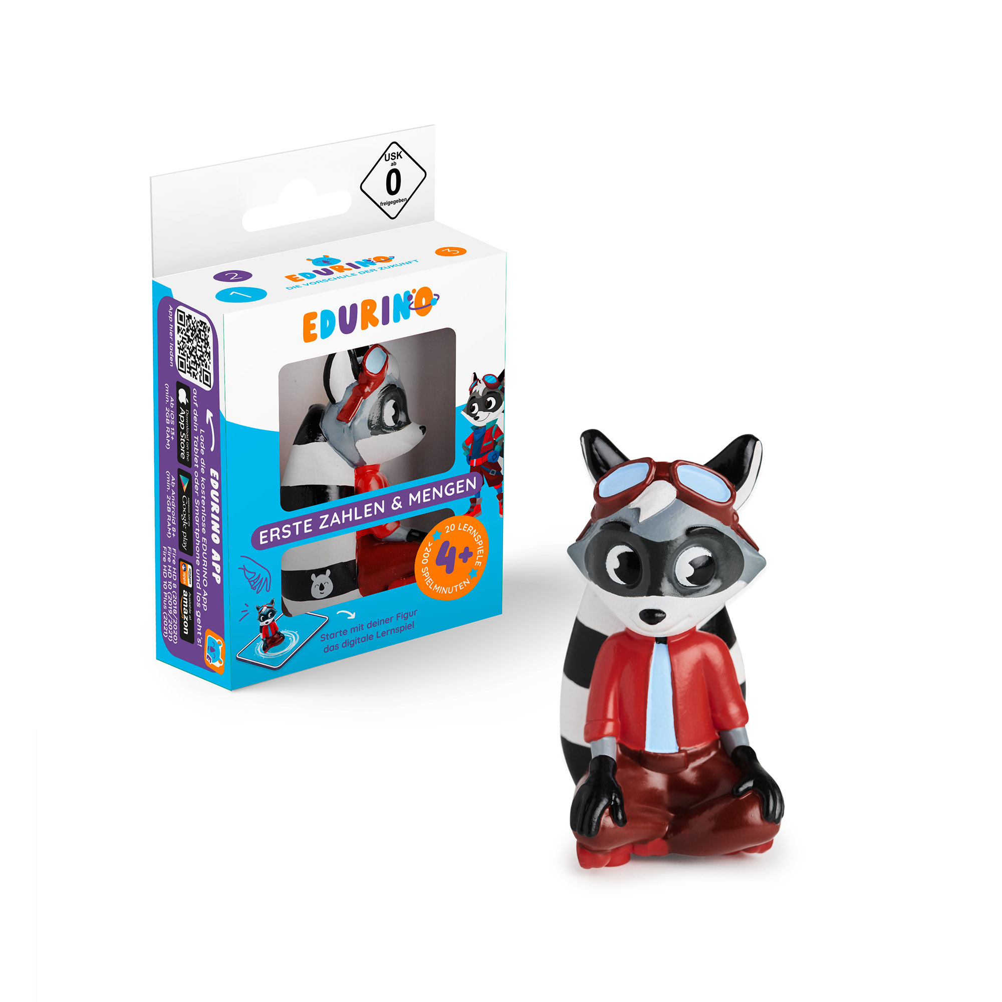 Spielfiguren, EDURINO, Mehrfarbig – Besonderheit: spielerisches Lernen von Mengen und Zahlen