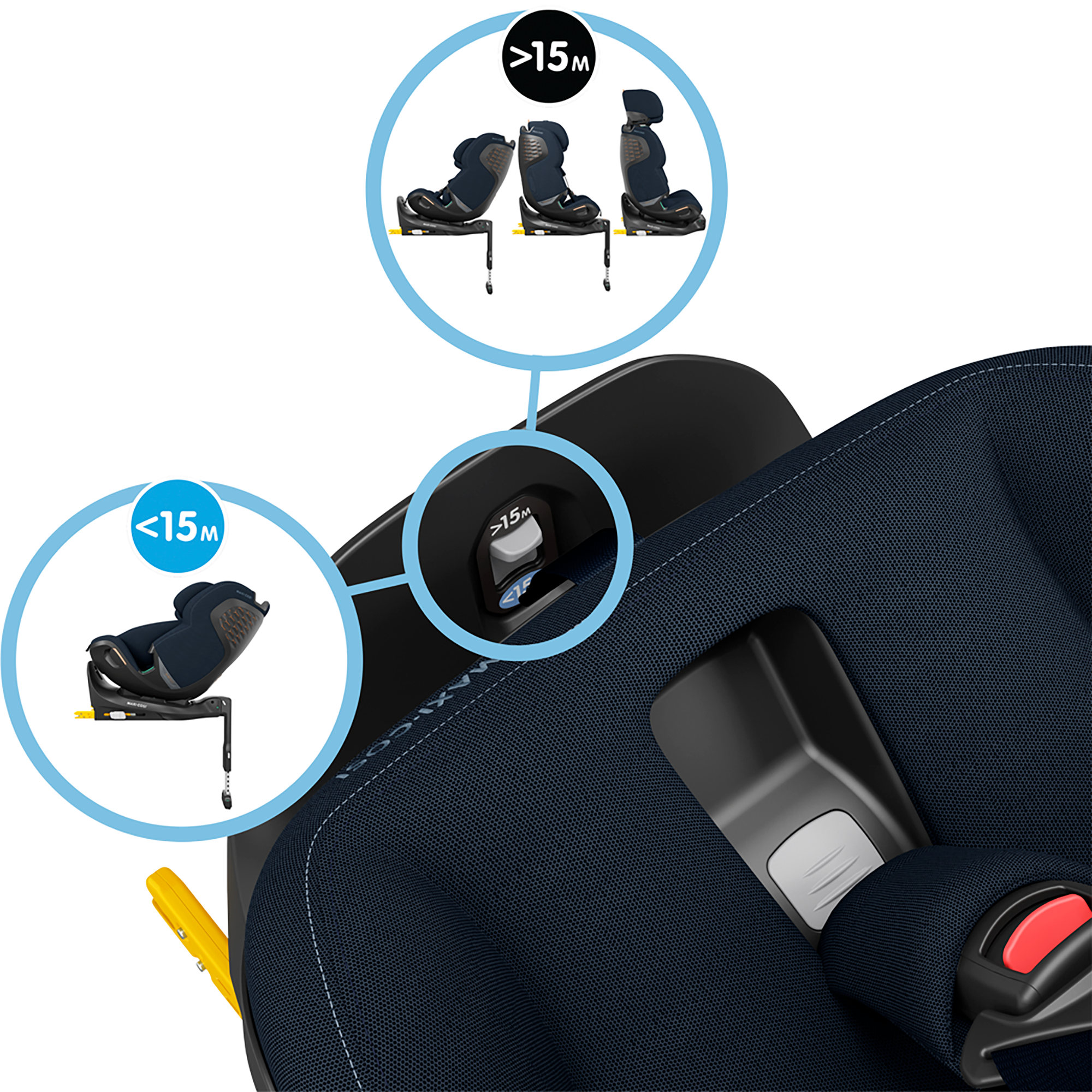 Kindersitze 9-36 kg, Gruppe 1/2/3, MAXI-COSI Premium, Blau – Produktansicht