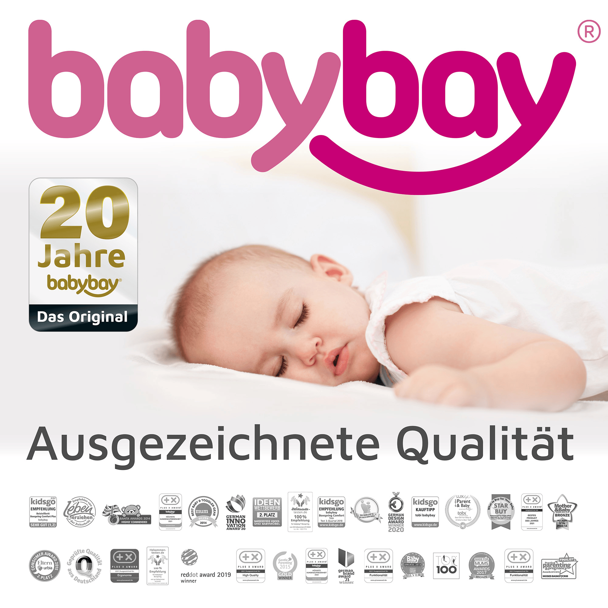 Beistellbetten, babybay, Beige – Produktansicht