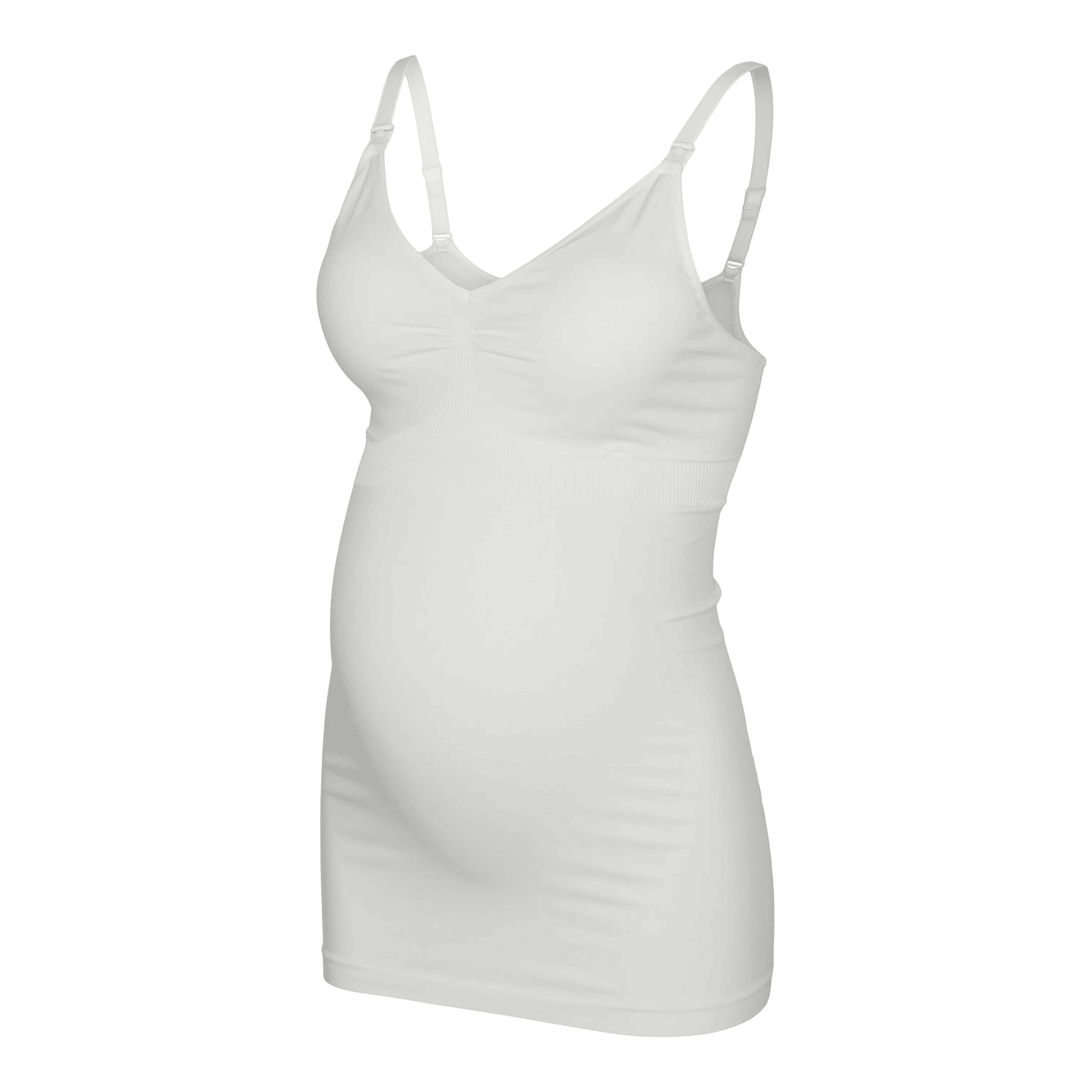 Umstandsoberteile, Mamalicious, Weiß – Besonderheit: weiches und elastisches 2-in-1 Tanktop