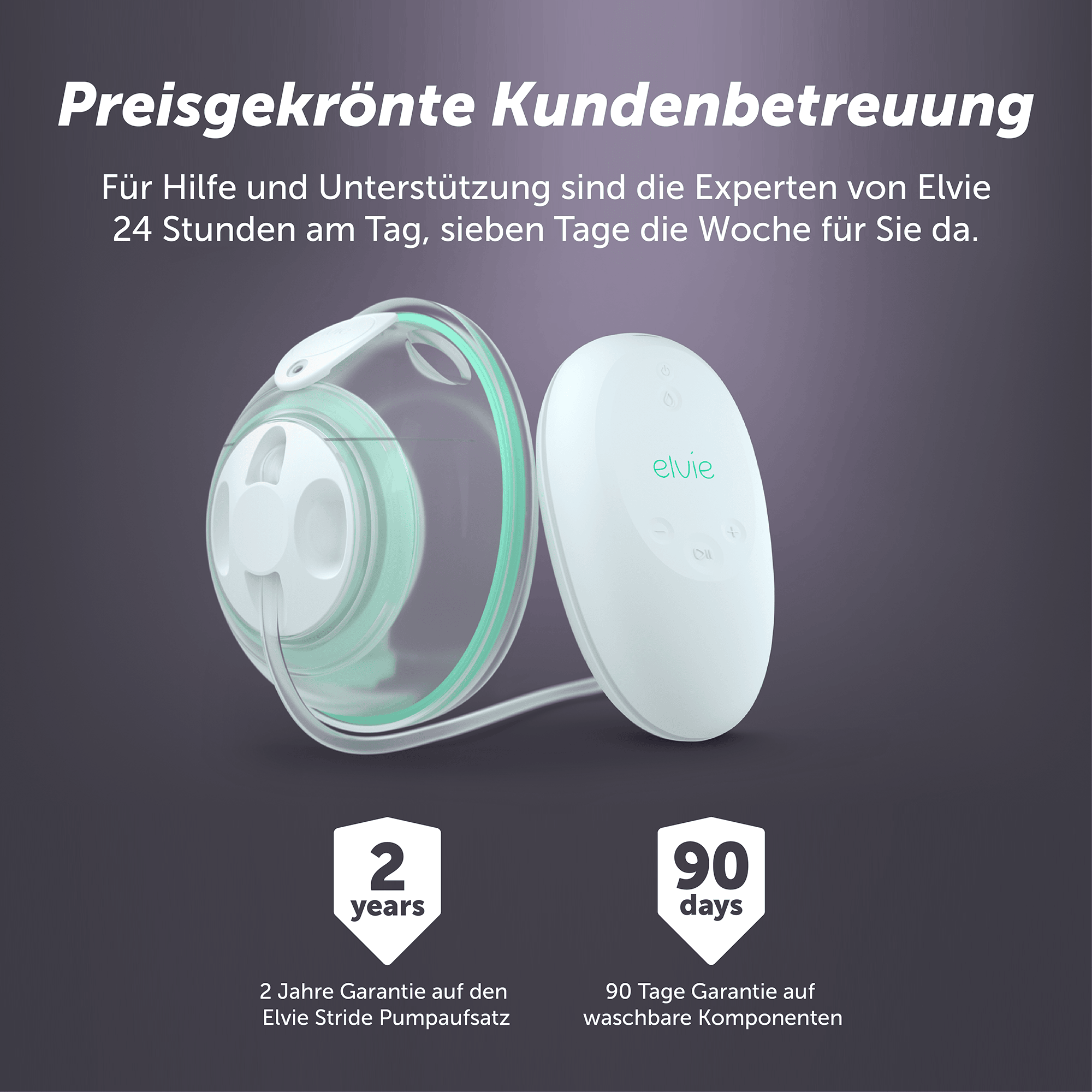 Milchpumpen, elvie, Transparent – Produktansicht