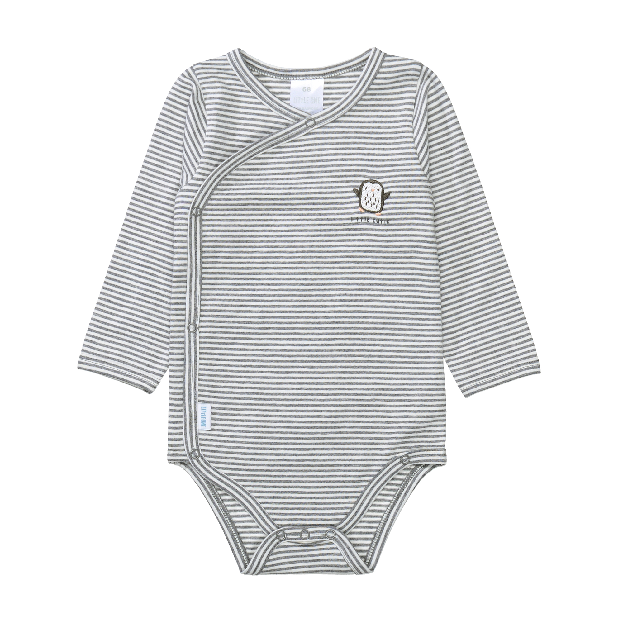 Wickelbodys, LITTLE ONE, Grau – Besonderheit: aus 95% Baumwolle
