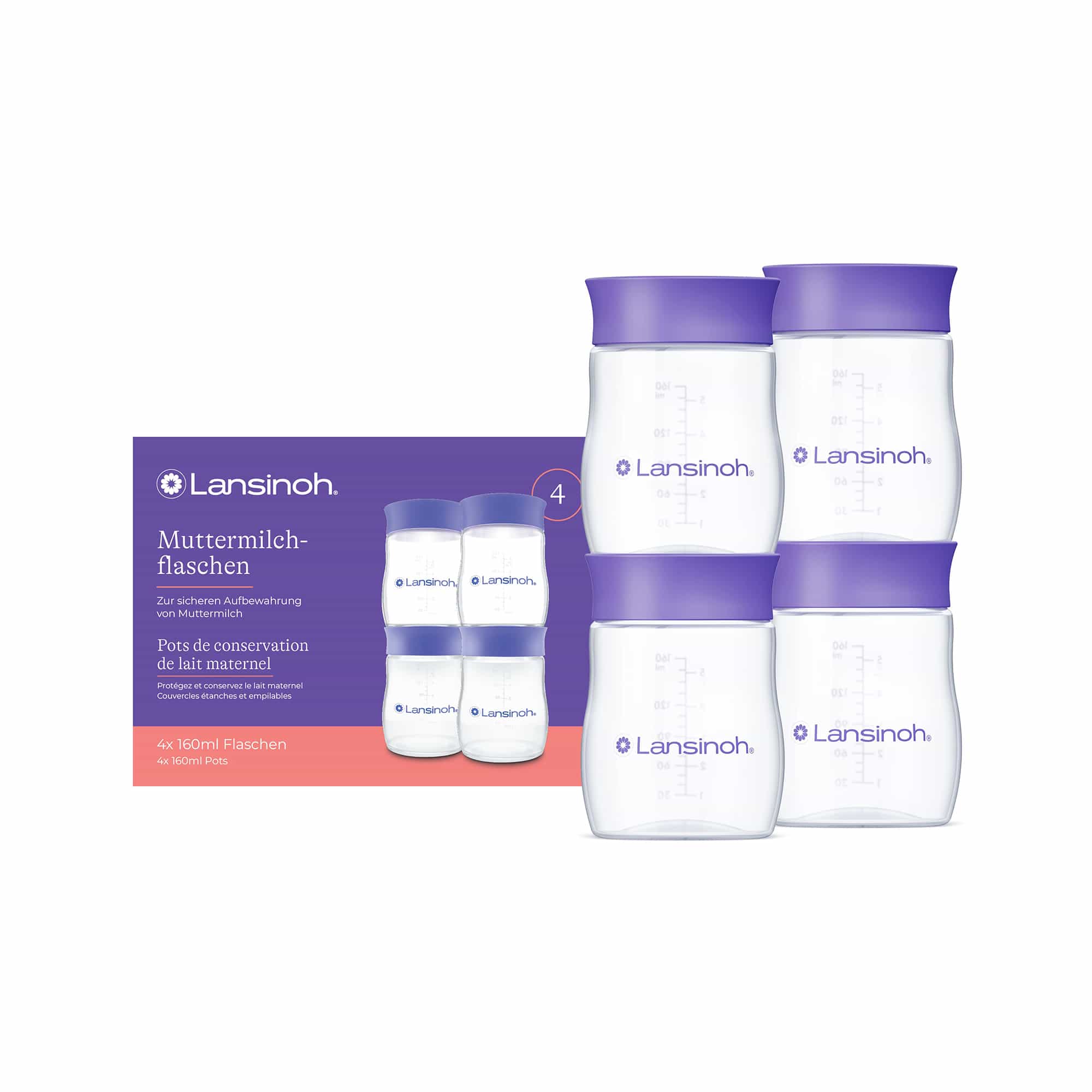 Babyfläschchen, Lansinoh, Transparent – Besonderheit: Schutz und Aufbewahrung der Muttermilch