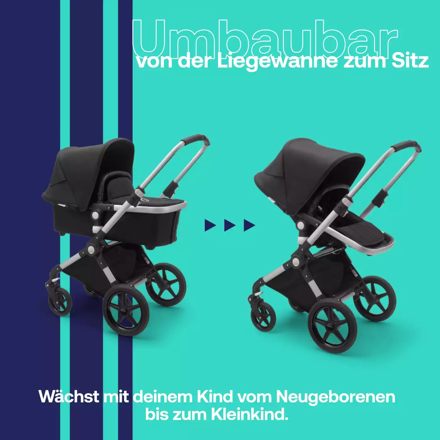 Kombi-Kinderwagen, bugaboo – Produktansicht
