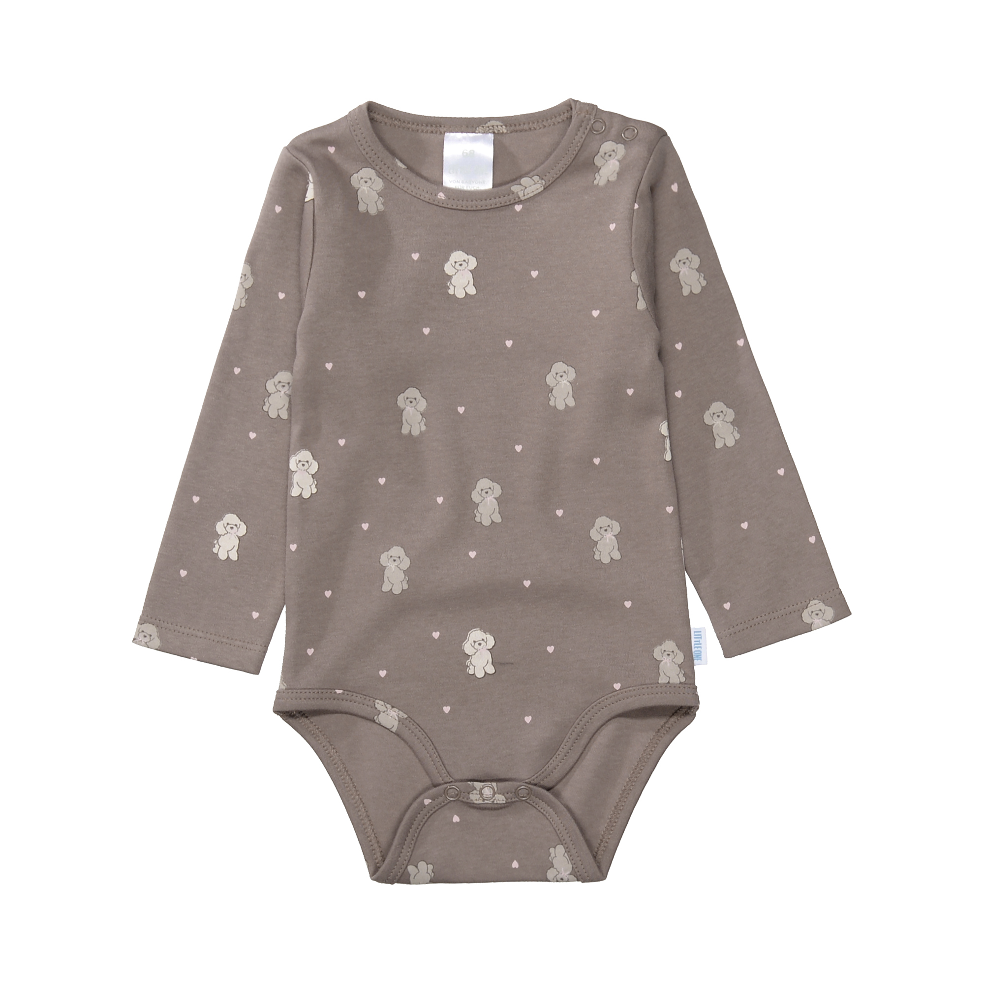 Langarmbodys, LITTLE ONE, Braun – Besonderheit: aus 100% Bio-Baumwolle