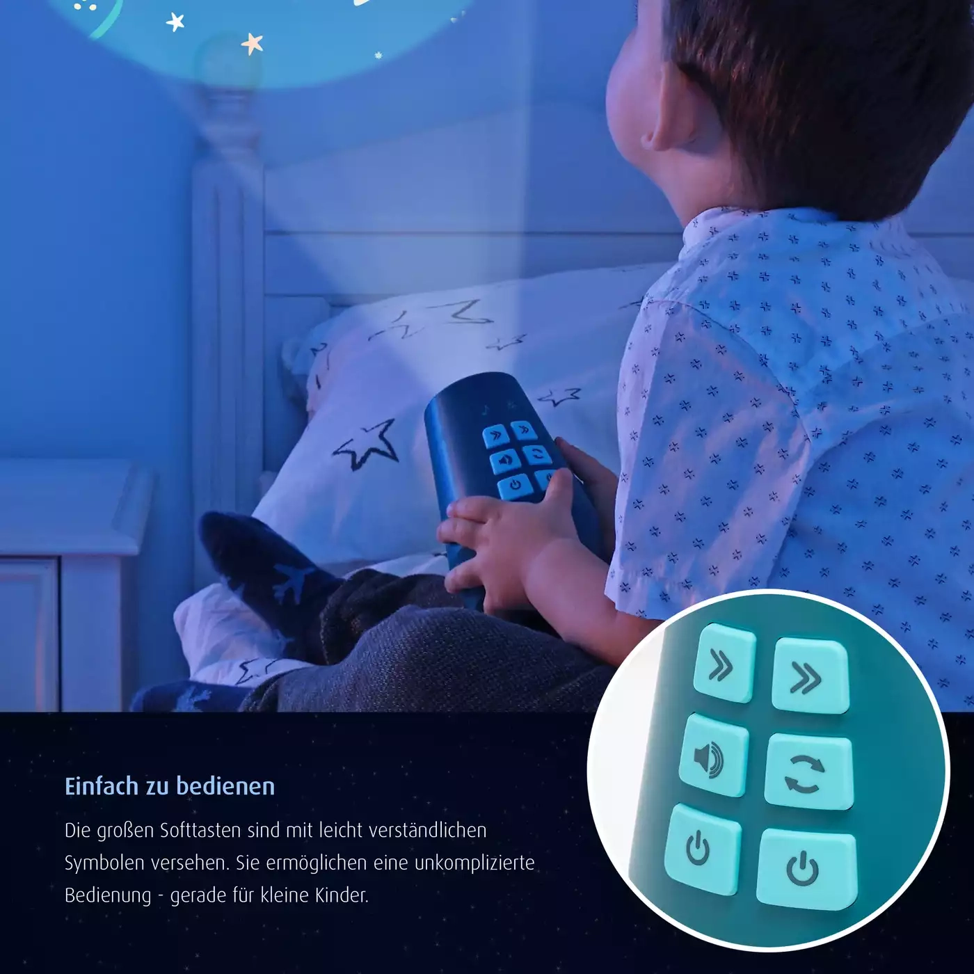 Nachtlichter, reer, Blau – Produktansicht