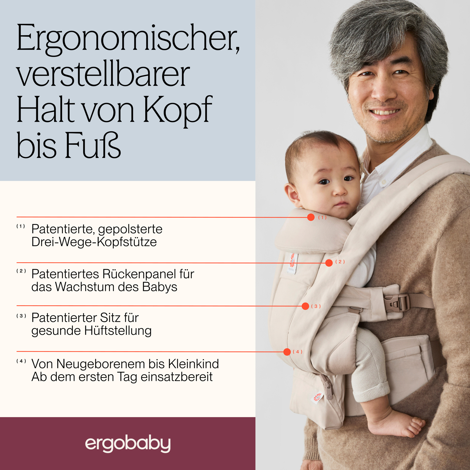 Fullbuckle Tragen, ERGObaby, Schwarz – Produktansicht