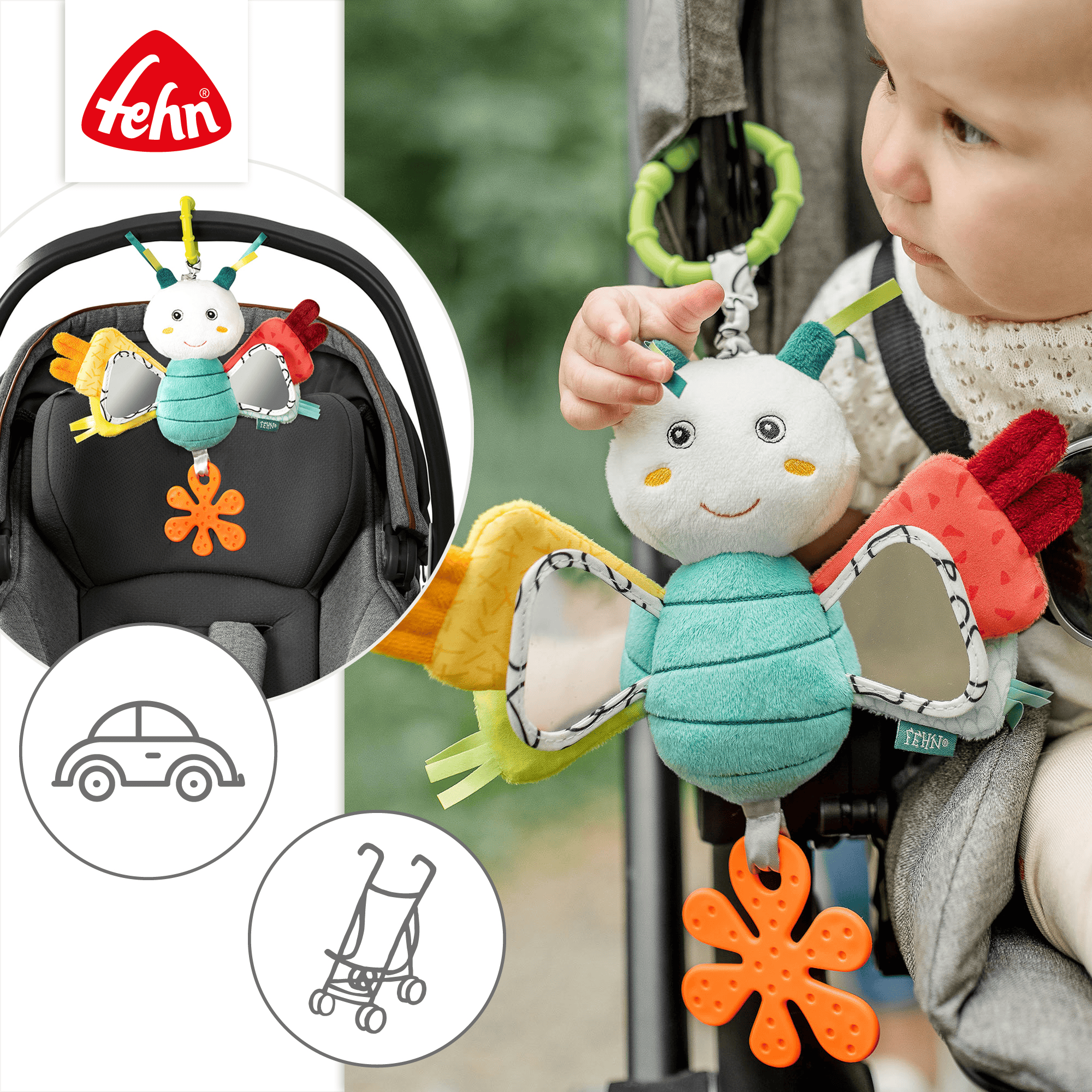 Rasseln & Greiflinge, fehn, Mehrfarbig – Produktansicht