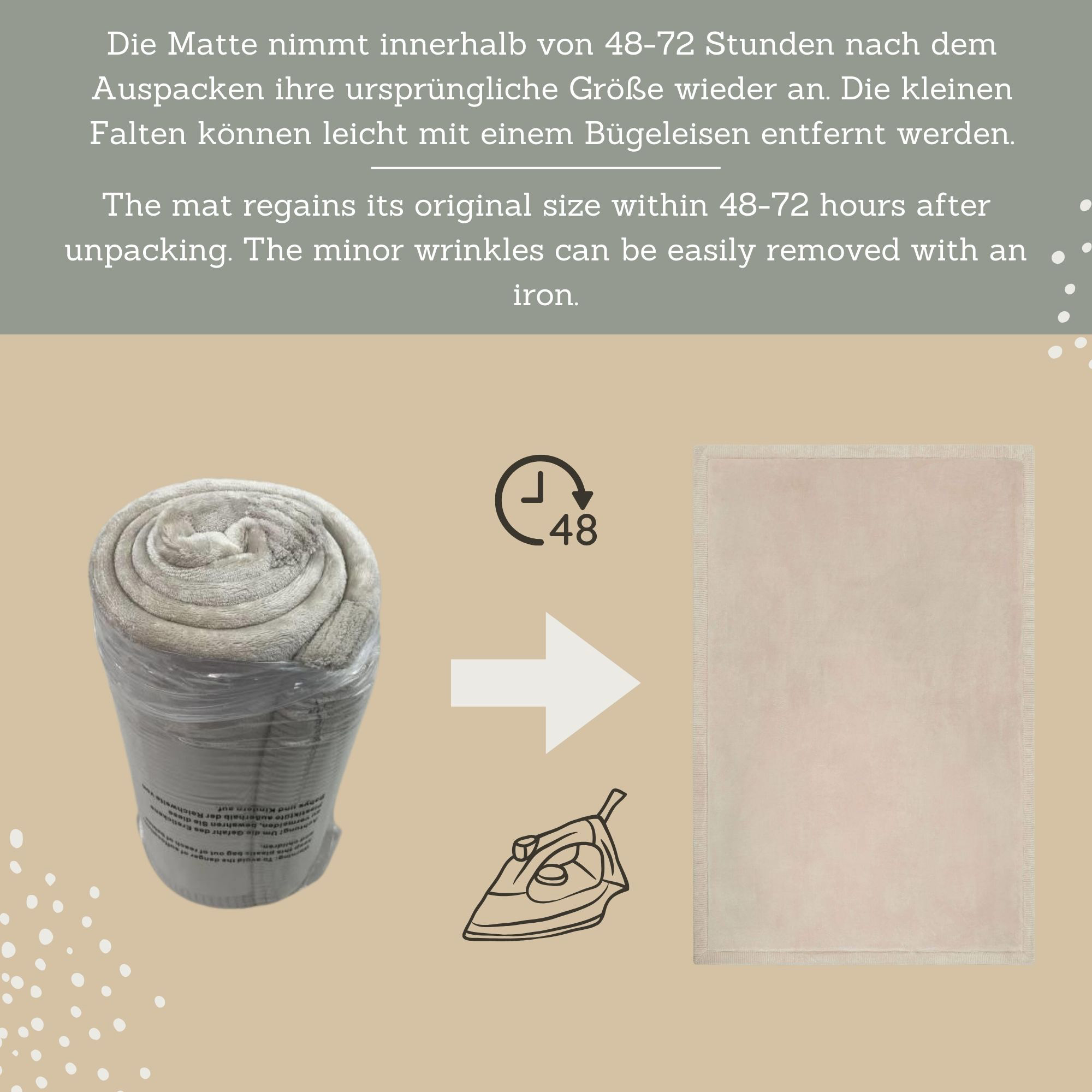 Teppiche, Hakuna matte, Beige – Produktansicht