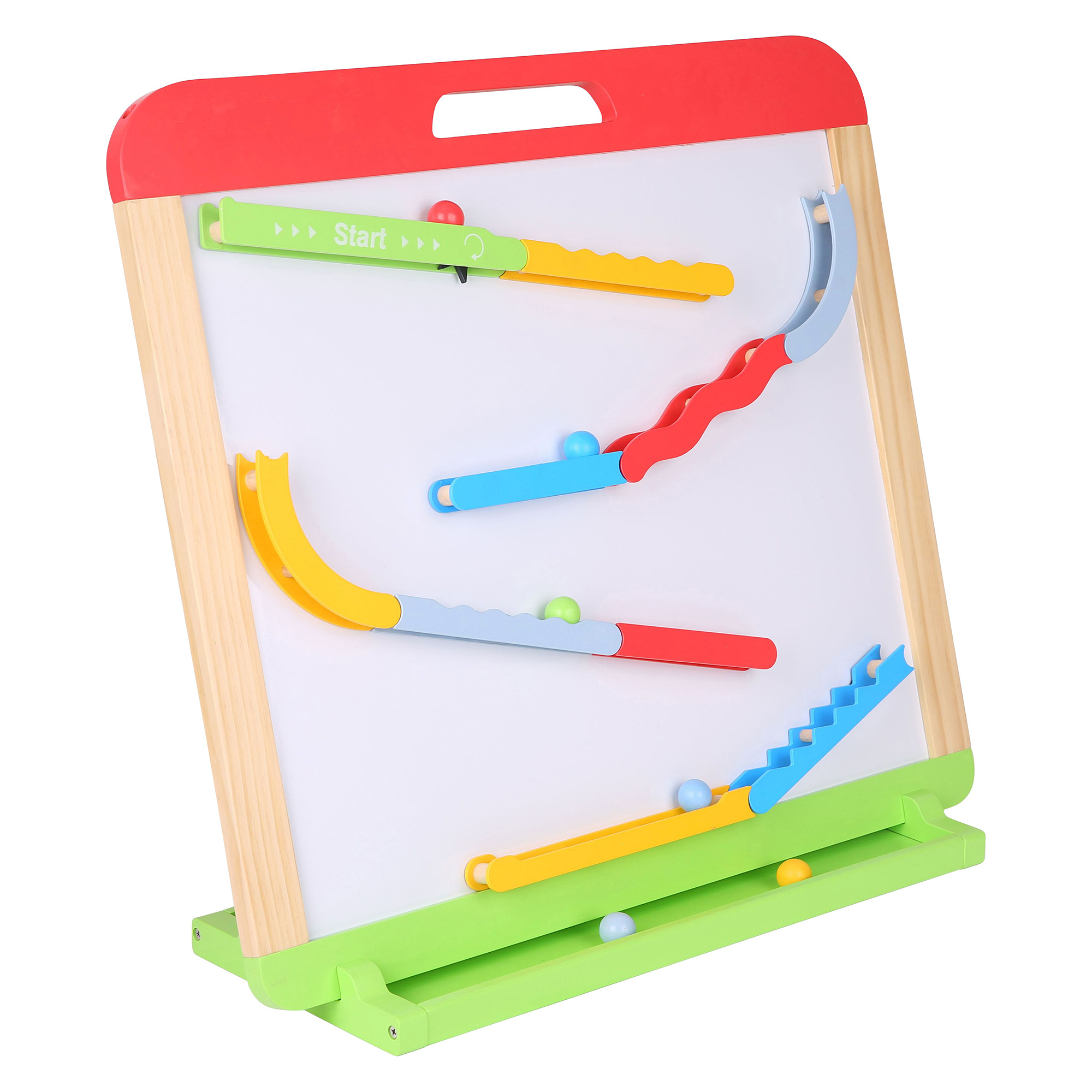 Kugelbahn, SpielMaus, Mehrfarbig – Besonderheit: Kreidetafel & Whiteboard