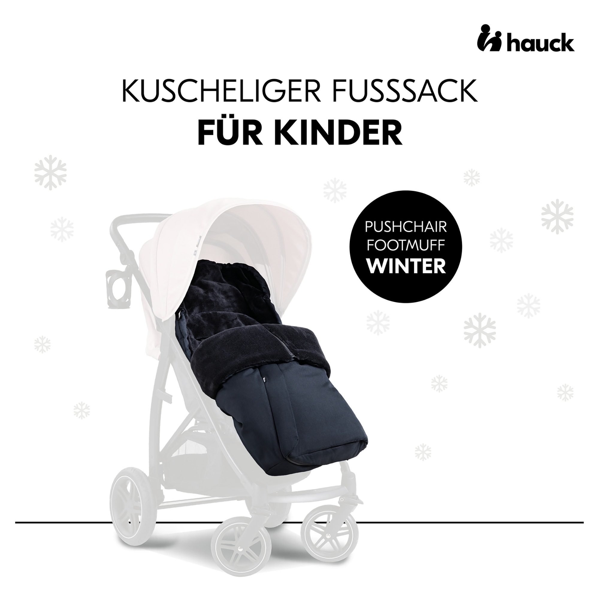Fußsäcke & Decken, hauck, Schwarz – Besonderheit: universeller Fußsack für Kinderwagen