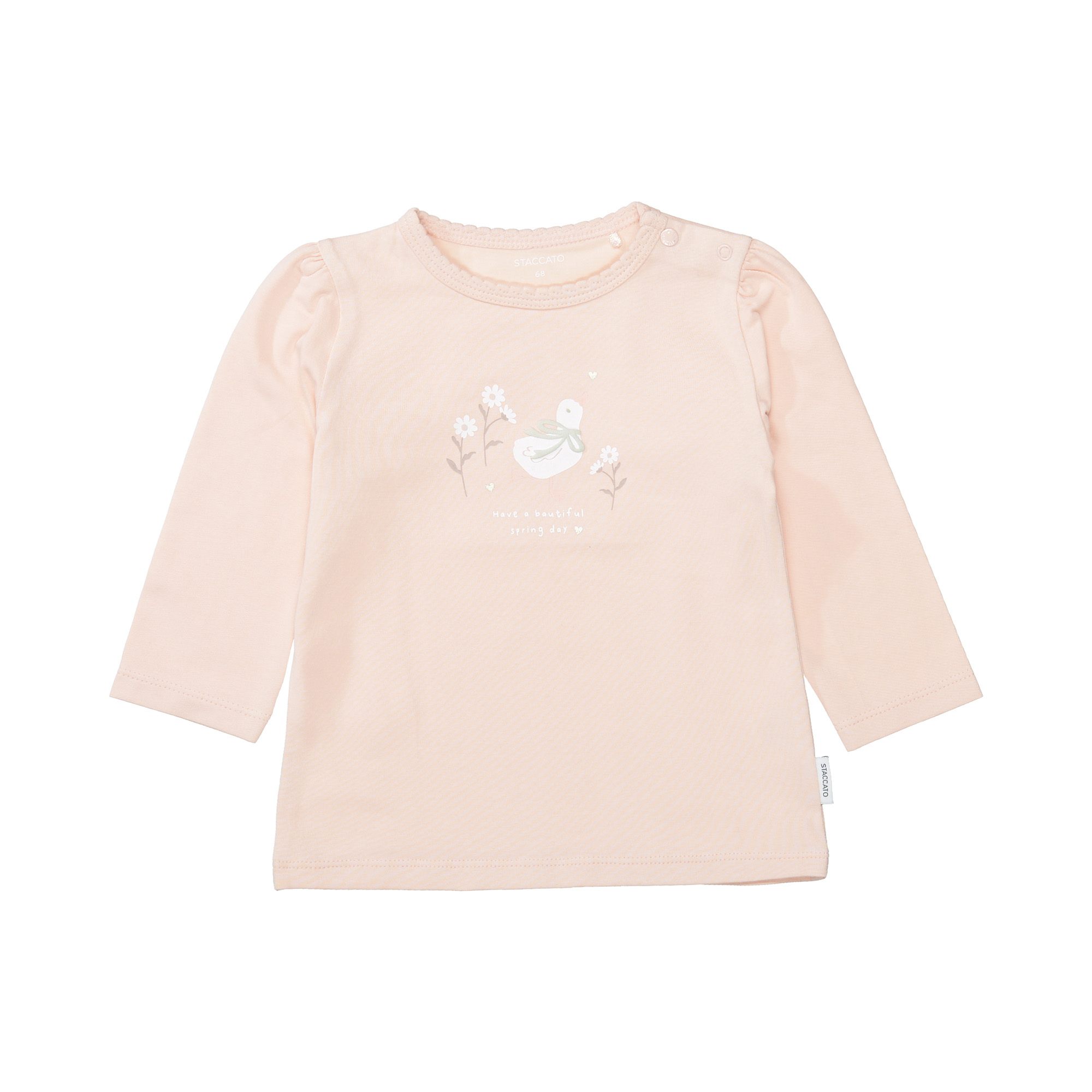 Langarmshirts, STACCATO, Orange – Besonderheit: aus 95% Baumwolle